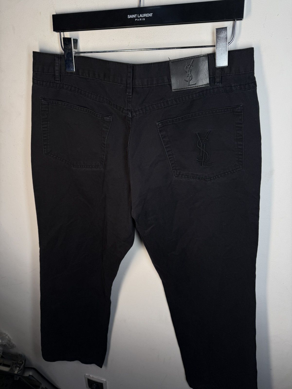 Yves Saint Laurent 36x30 YSL Jeans Black Denim Pants Casual Old Money Size US 36 / EU 52 - 18 Thumbnail