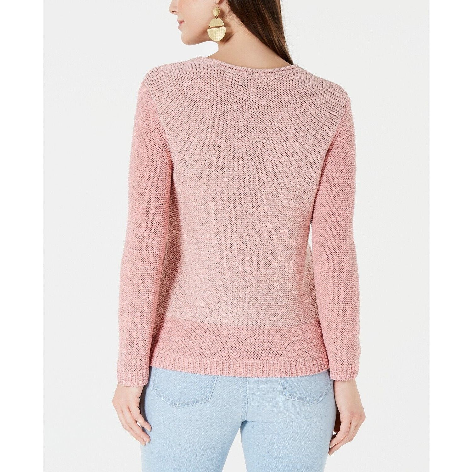 Other Style & Co Acrylic/Nylon Knit Sweater, Hibiscus/ French Tuli Size XL / US 12-14 / IT 48-50 - 3 Thumbnail