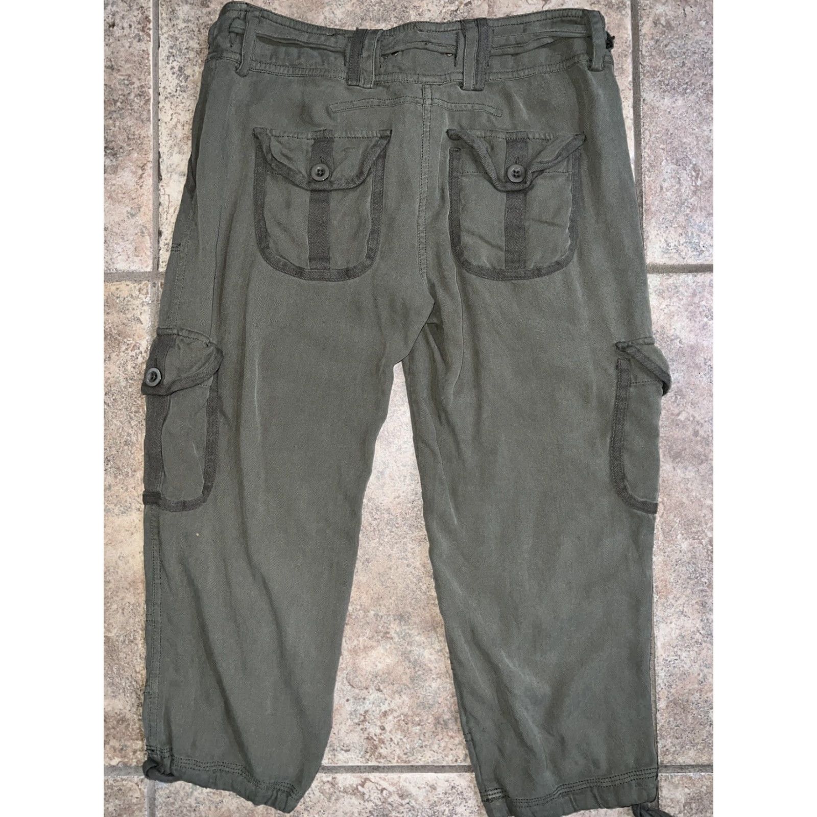 Vintage VINTAGE Hei Hei Cargo Pants Silk Green Womens Size 4 - Pants Adult Womens Silk Cargo Green 4 Size 27" / US 4 / IT 40 - 2 Thumbnail