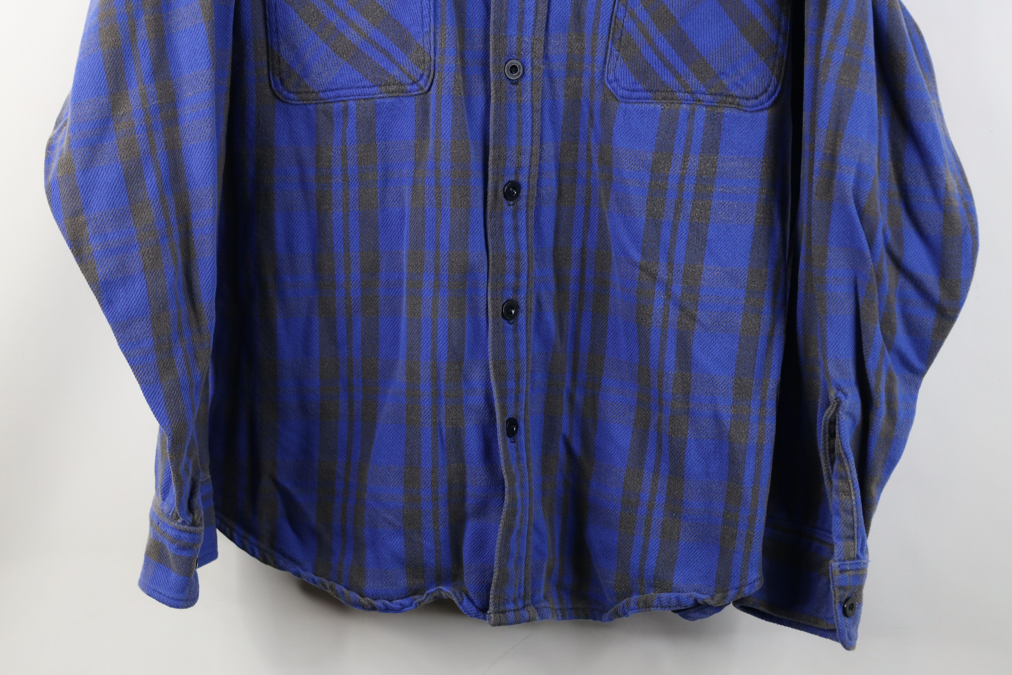 Vintage Vintage 90s Streetwear Heavy Flannel Button Shirt Plaid Size US M / EU 48-50 / 2 - 3 Thumbnail