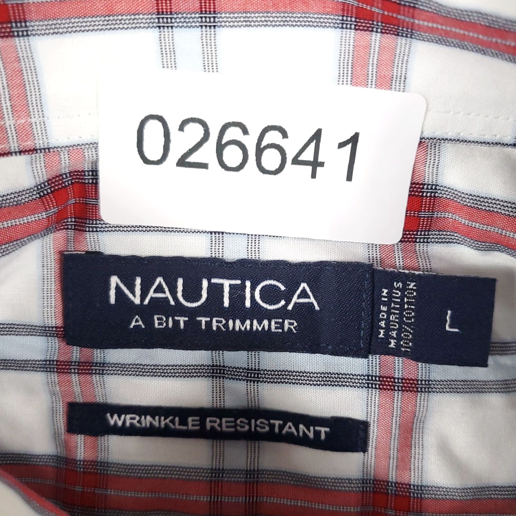 Nautica Nautica Shirt Mens Size Large Red Plaid Button-Up Long Sleeve Casual Business Formal Party/Cocktail Travel Workwear Size US L / EU 52-54 / 3 - 7 Thumbnail