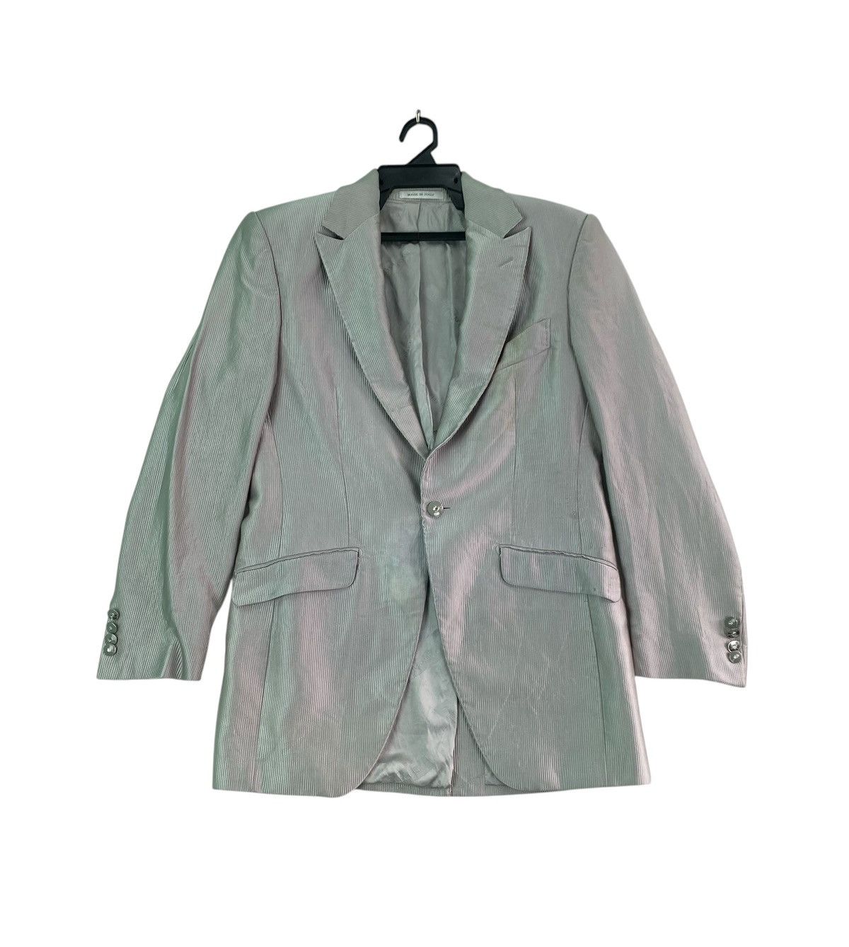 Vintage Carlo Pignatelli metallic silver blazer jacket Size US M / EU 48-50 / 2 - 1 Thumbnail
