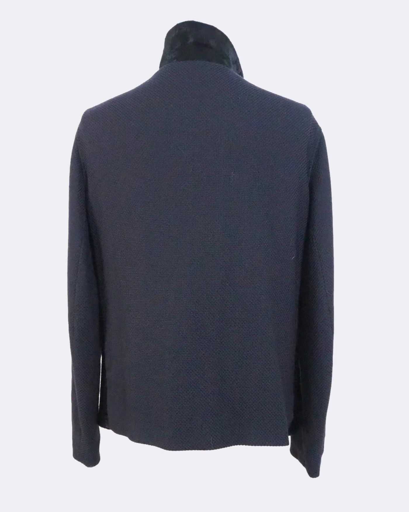 Emporio Armani Emporio Armani Calfskin Hair Leather and Knit Jacket $1795 Size US L / EU 52-54 / 3 - 2 Thumbnail