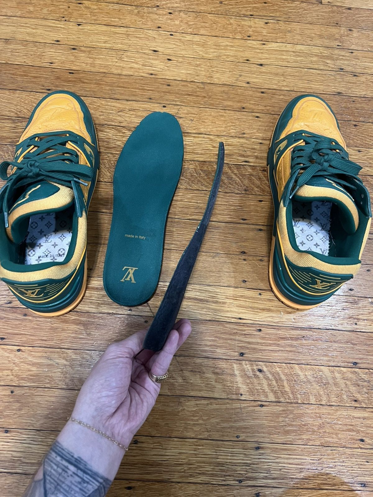 Louis Vuitton Louis Vuitton x Virgil Abloh “College Green” Trainer LV10 Size US 11 / EU 44 - 14 Thumbnail