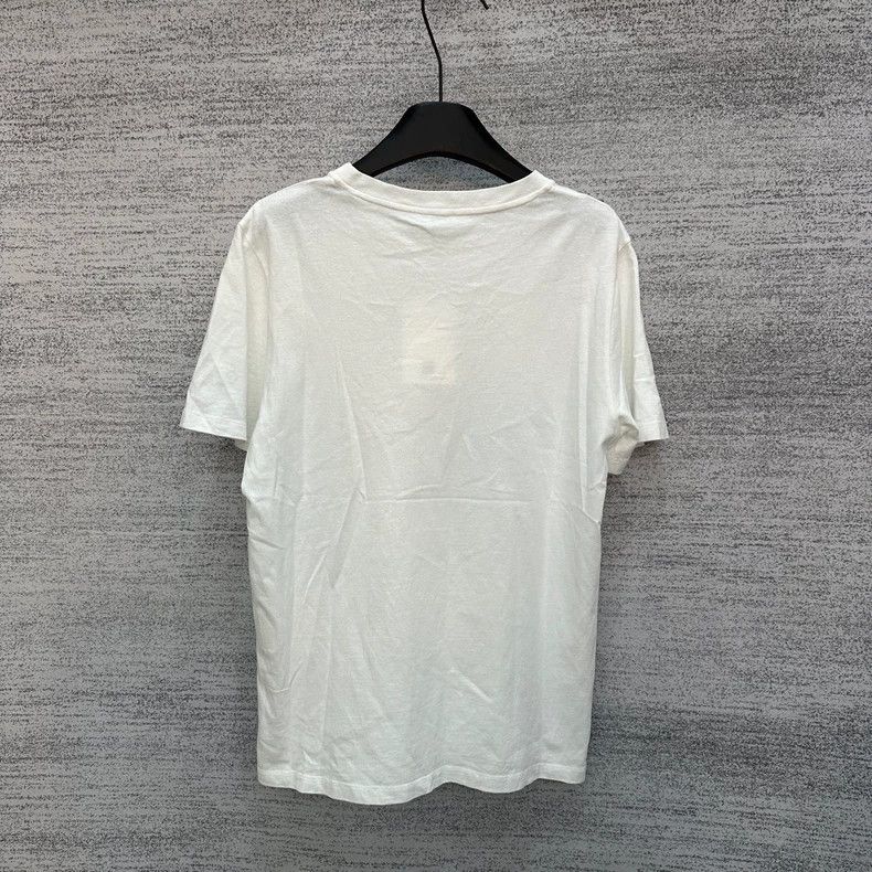 Loewe LOEWE White elegant gold embossed logo gemstone short slee Size S / US 4 / IT 40 - 3 Thumbnail