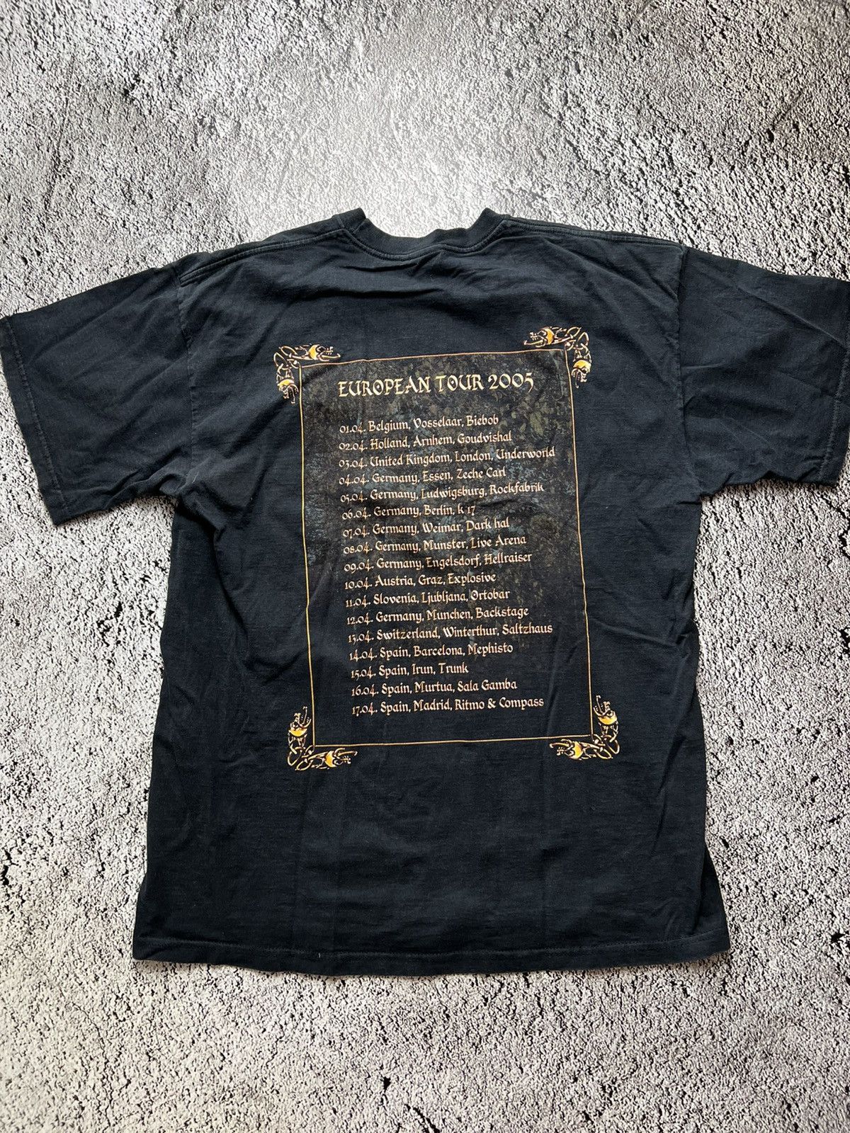 Fruit Of The Loom 2005 Ensiferum EU tour black metal folk t shirt y2k Size US L / EU 52-54 / 3 - 9 Thumbnail