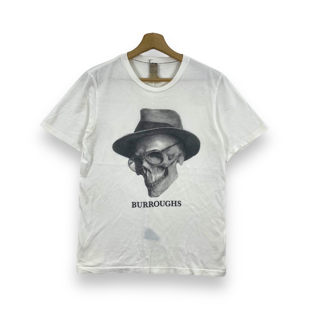 Bias Japanese Brand BIAS William S. Burroughs Skull Graphic Tee Size US S / EU 44-46 / 1 - 1 Thumbnail