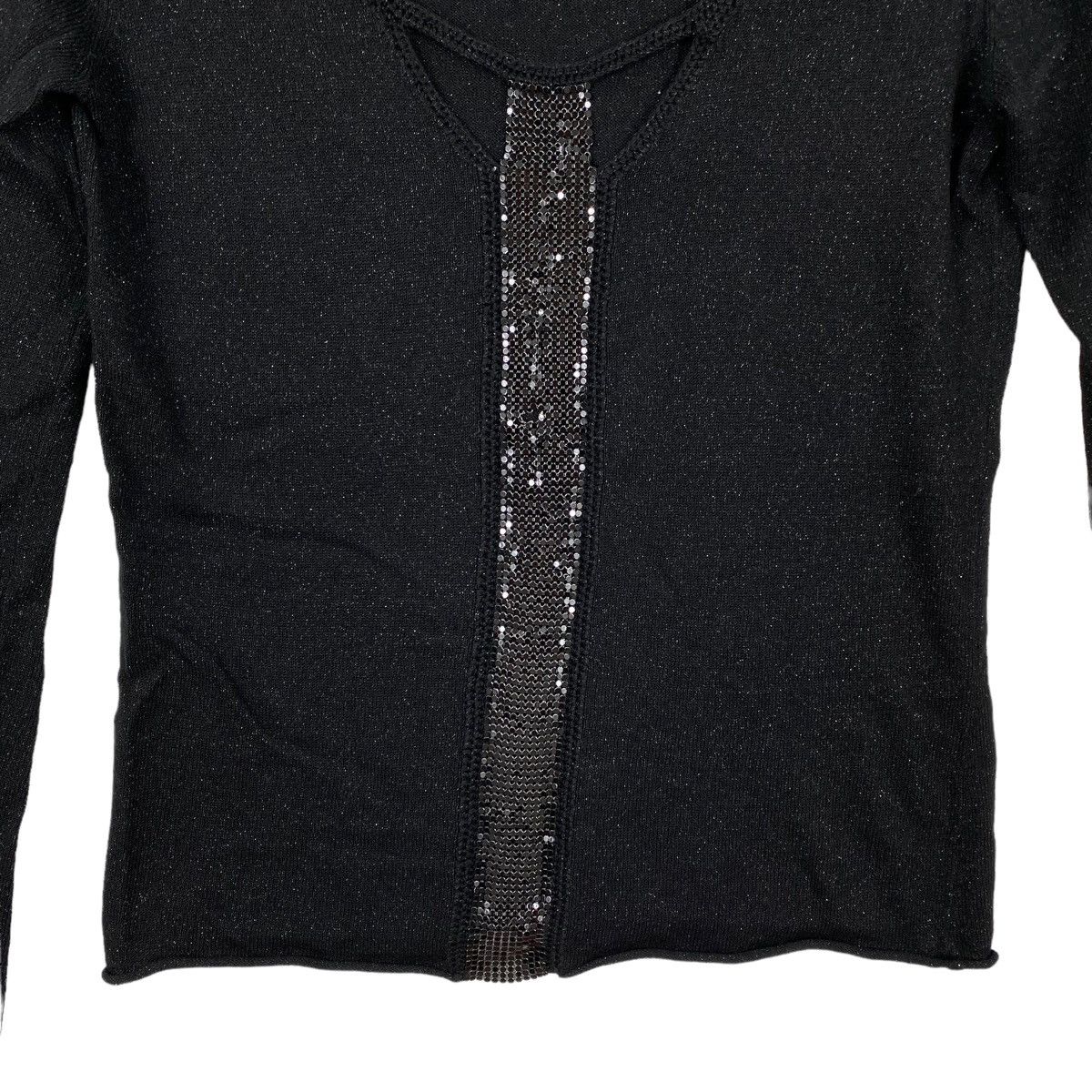 Armani × Armani Exchange × Vintage Vintage A/X ARMANI EXCHANGE Rhinestone Beads Design Black Size M / US 6-8 / IT 42-44 - 3 Thumbnail