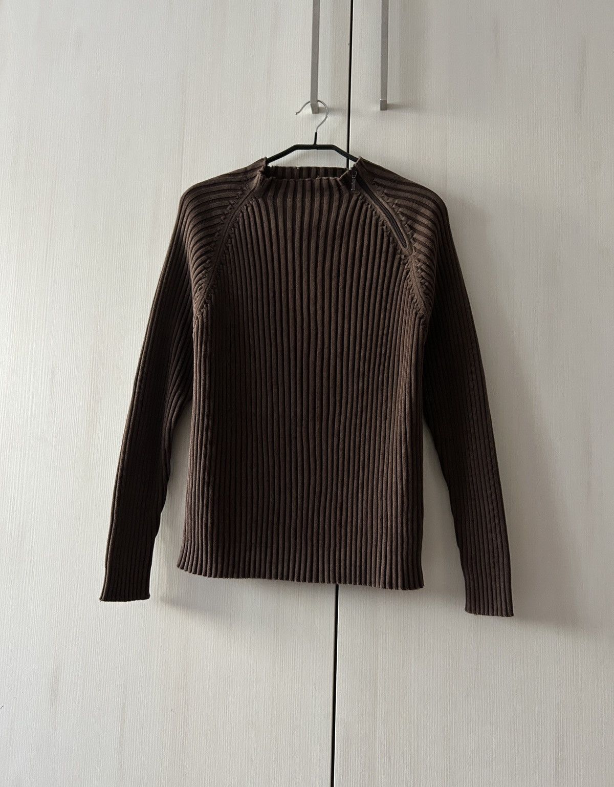 Japanese Brand Vintage Brown Sweatshirt 1/4 zip avant-garden mens Size US M / EU 48-50 / 2 - 1 Thumbnail