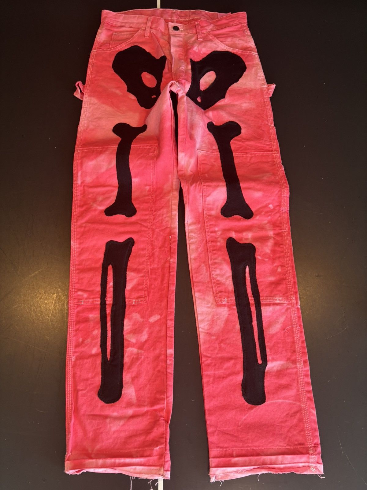 Dickies Pink Tie Dye Skeleton Bone Kapital Style Custom Work Pants Size US 30 / EU 46 - 1 Thumbnail