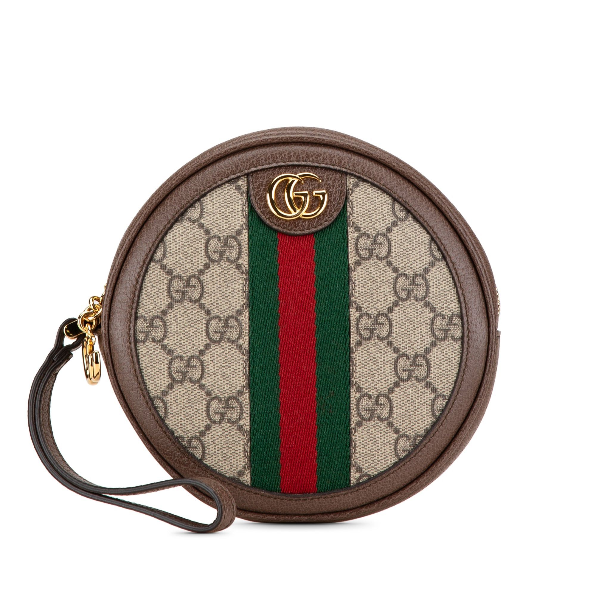 Gucci Gucci GG Supreme Ophidia Round Clutch Brown Size ONE SIZE - 1 Thumbnail