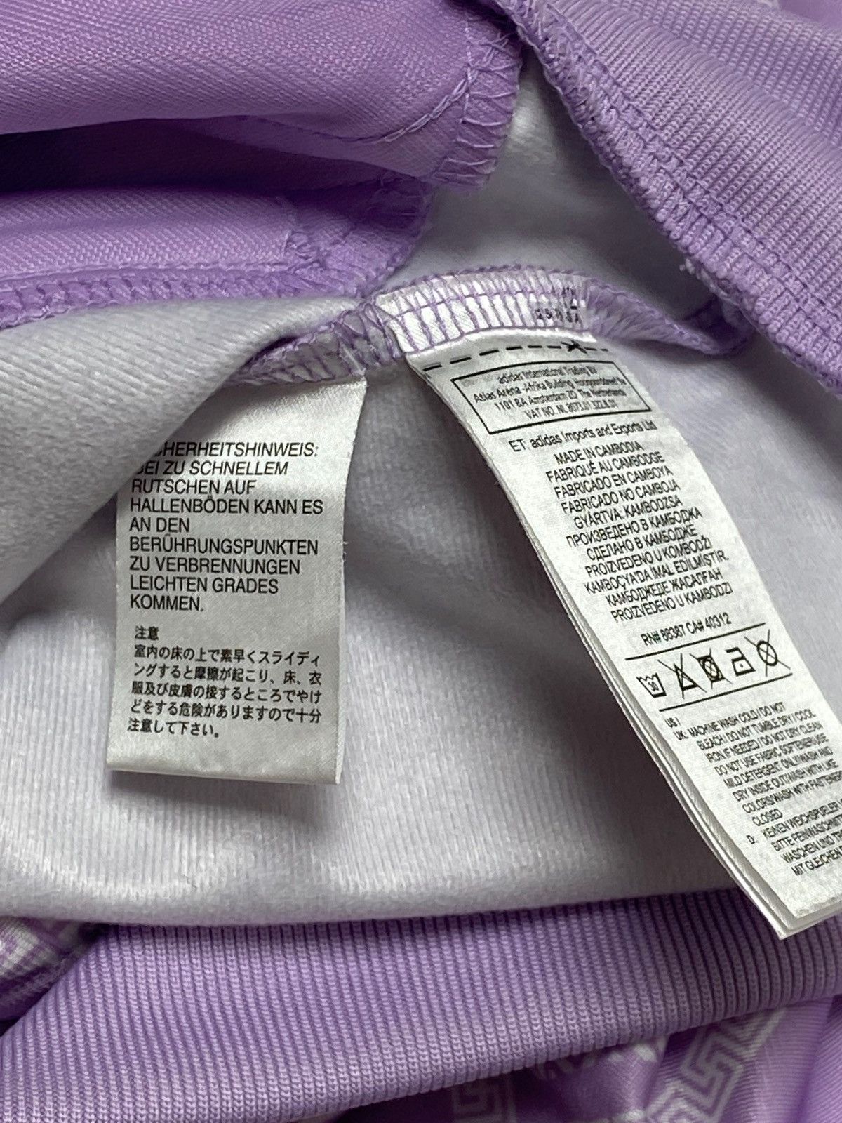 Adidas Vintage ADIDAS Bandana Purple Striped Abstract Track Zip Size M / US 6-8 / IT 42-44 - 4 Thumbnail