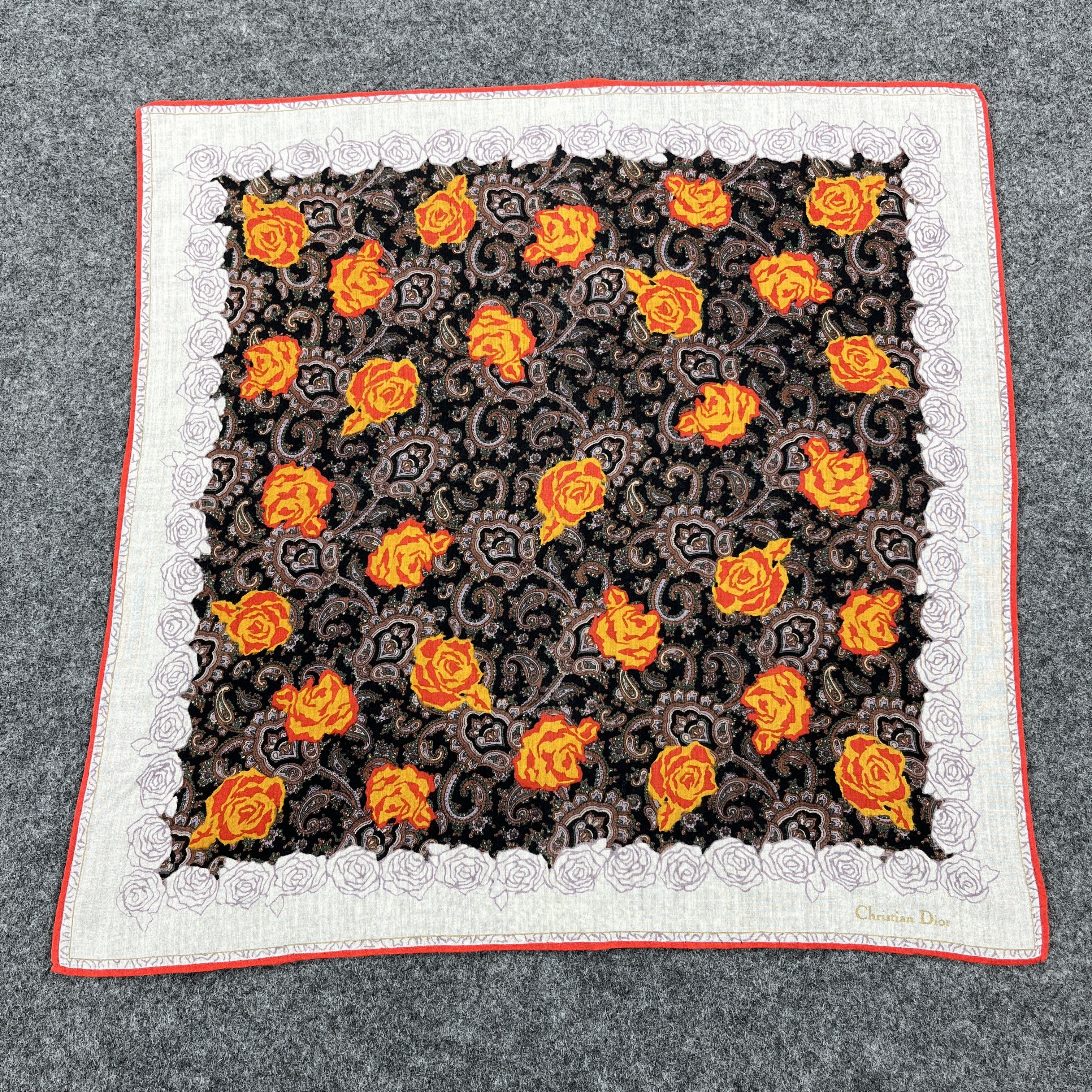 Vintage Christian Dior Handkerchief / Bandana / Neckerchief B984 Size ONE SIZE - 2 Thumbnail