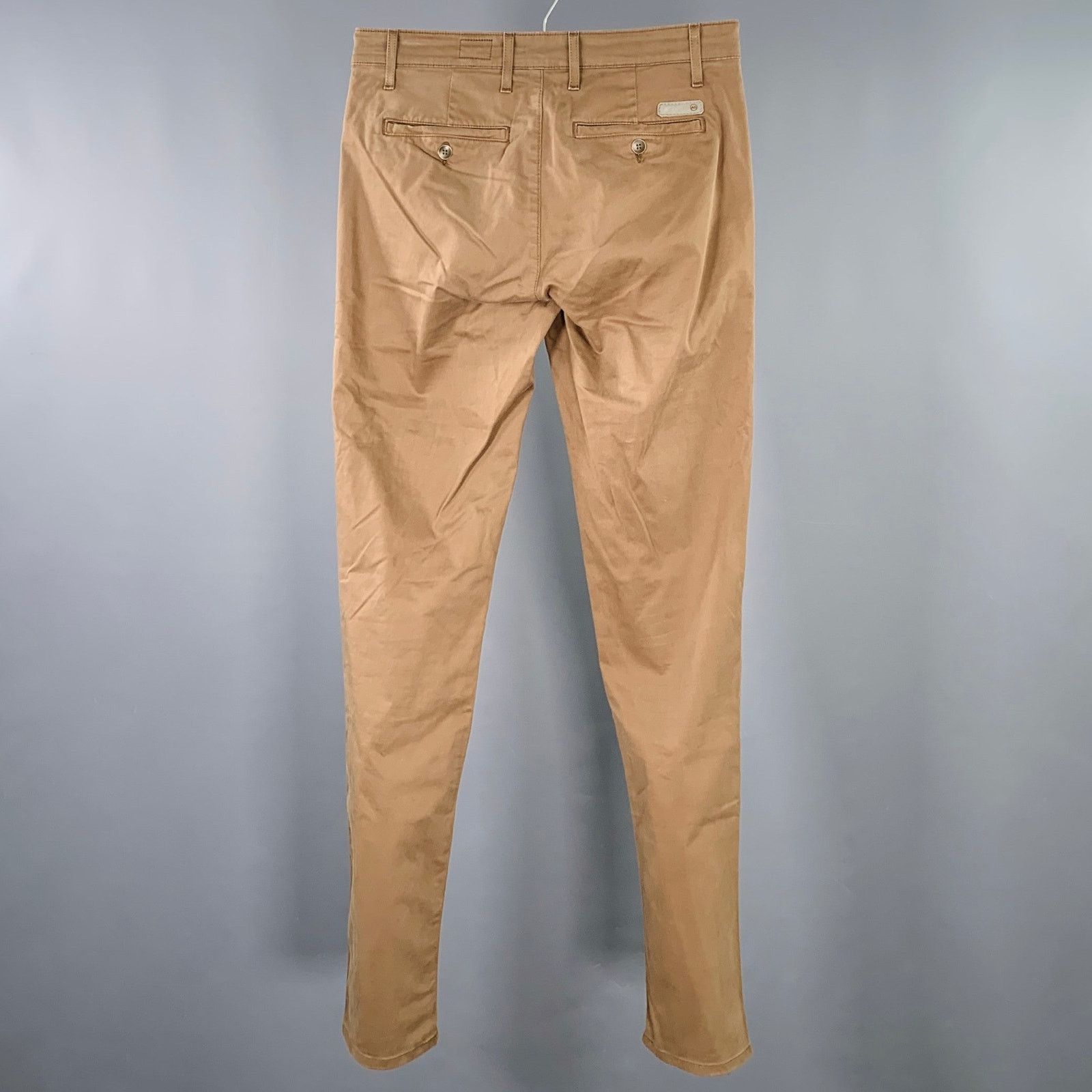 AG Adriano Goldschmied ADRIANO GOLDSCHMIED Size 29 Brown Cotton Blend Casual Pants Size US 29 - 2 Thumbnail