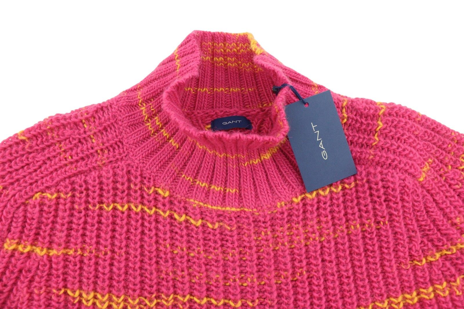Gant MULTI COLOR TURTLENECK M Peacock Pink Wool Jumper 87230 Size M / US 6-8 / IT 42-44 - 5 Thumbnail