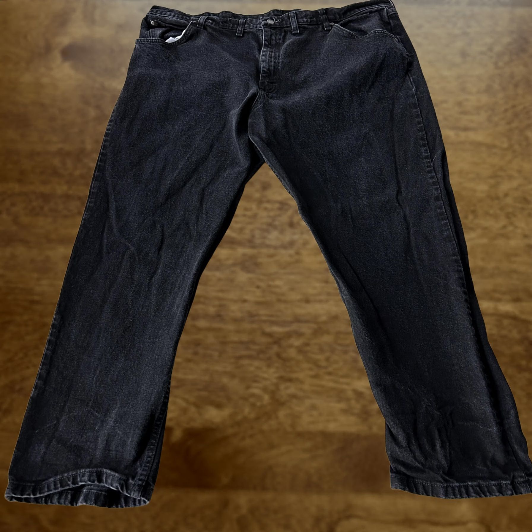 Wrangler Wrangler Jeans Mens 46x30 Charcoal Wash Black Denim Regular Straight Stretch Size US 30 / EU 46 - 1 Thumbnail