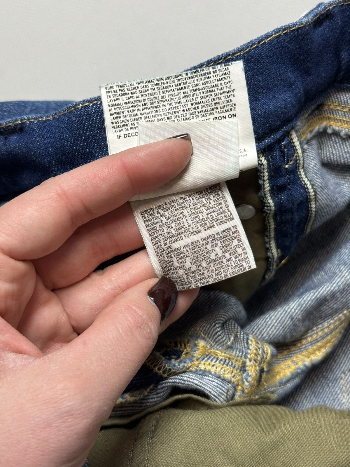 Diesel BNWT! Diesel Doozy Low Rise Wide Leg Y2K Denim Jeans Pants Size 26" / US 2 / IT 38 - 17 Thumbnail