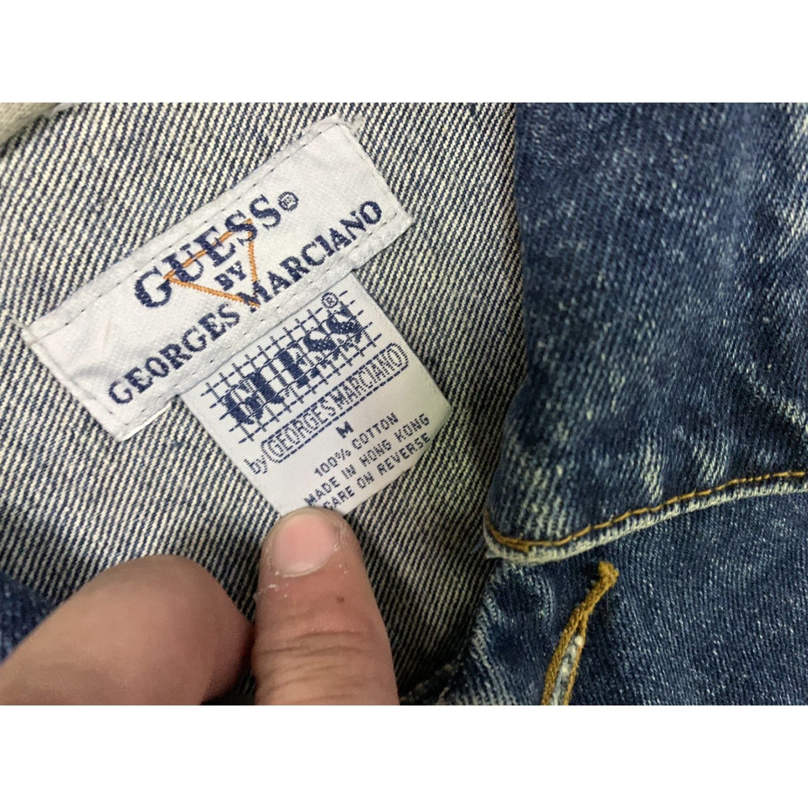 Guess VINTAGE Guess Denim Jacket Medium Blue Mens Size US M / EU 48-50 / 2 - 4 Thumbnail