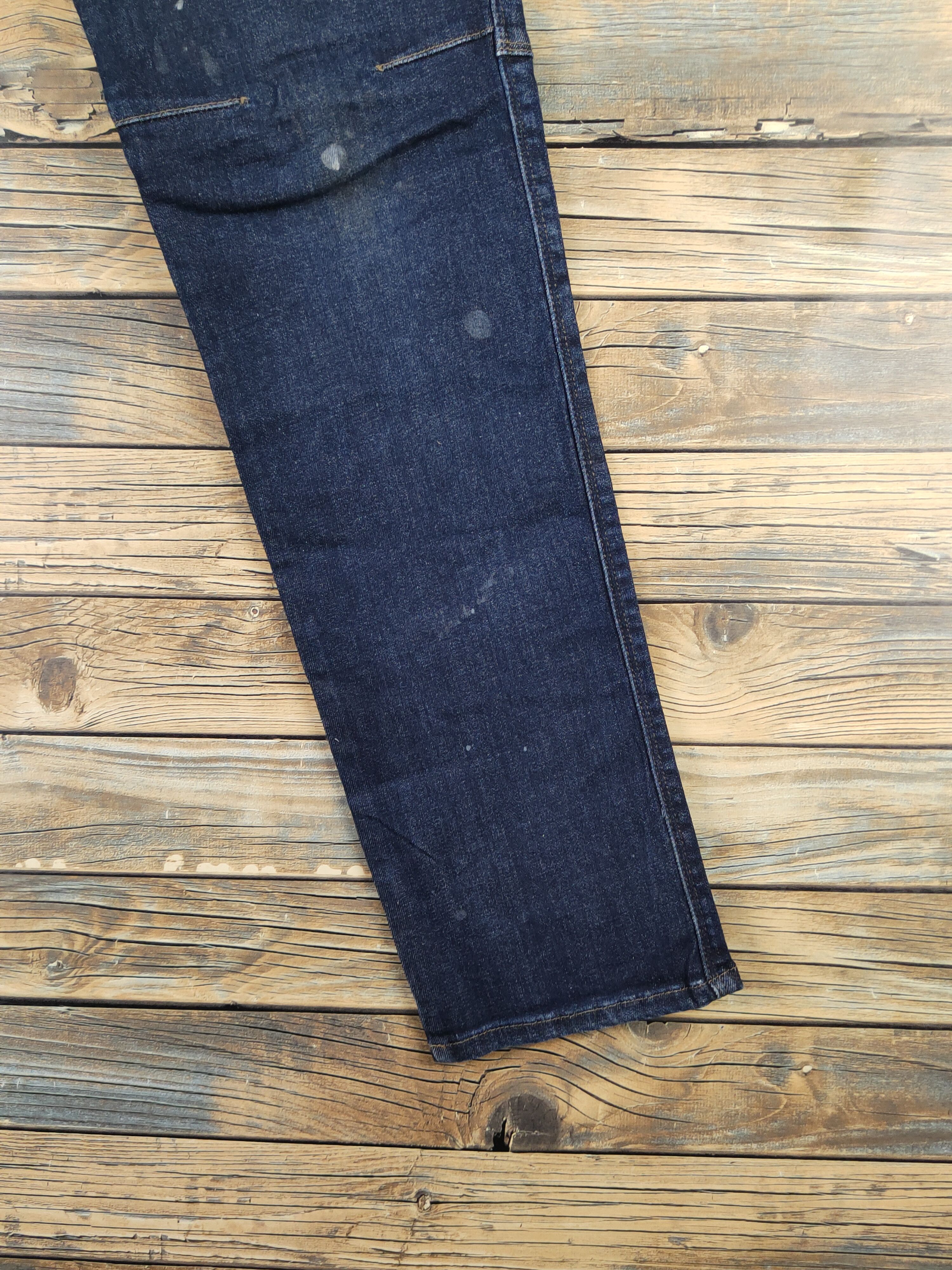 Japanese Brand DL Burtle Dark Blue Distressed Ripped Jeans #2349 Size US 30 / EU 46 - 7 Thumbnail