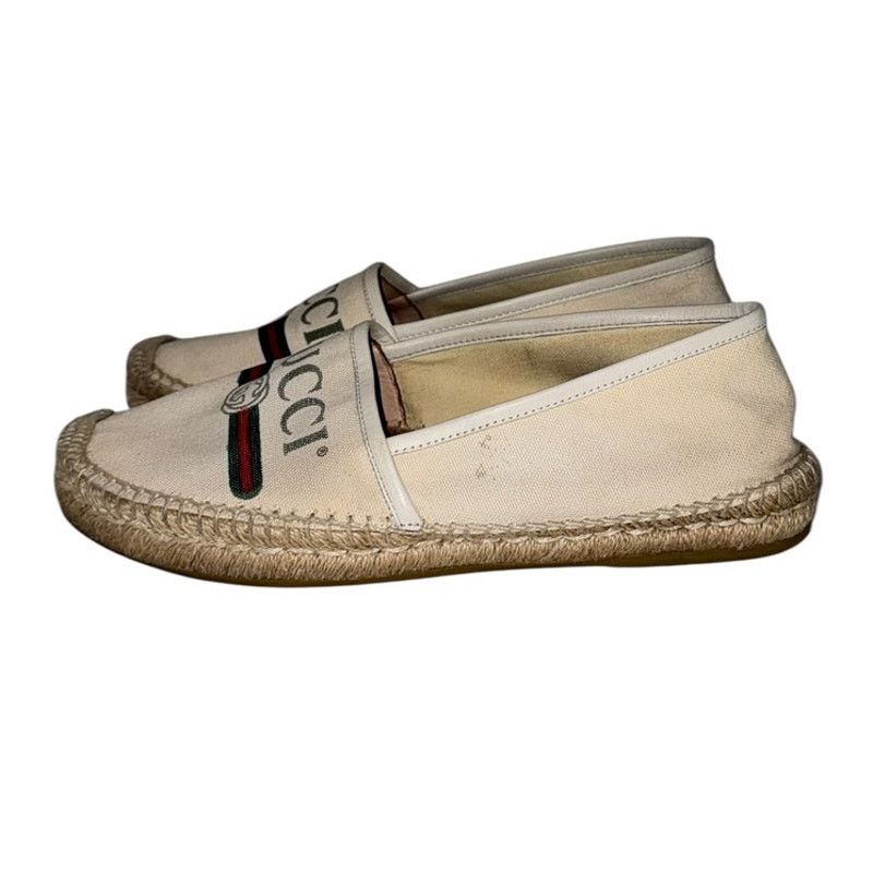 Gucci Gucci Charlotte Platform Cream Canvas Espadrilles Size 39 Size US 9 / IT 39 - 5 Thumbnail