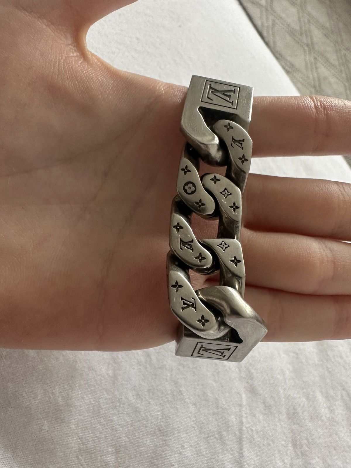Louis Vuitton Louis Vuitton Men Bracelet Monogram Leather & Metal Spain Size ONE SIZE - 2 Thumbnail