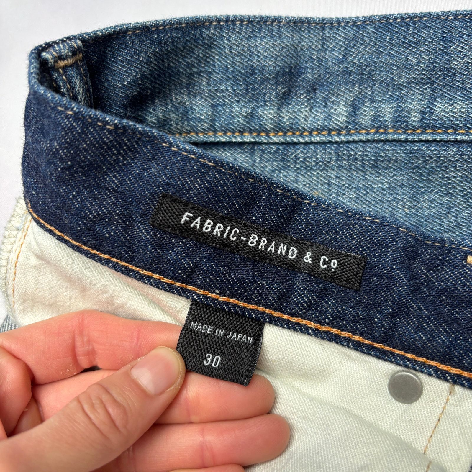 Fabric Brand & Co. Fabric Brand & Co Selvedge Denim Slim Fit Jeans Men's 30x33 Size US 30 / EU 46 - 6 Thumbnail