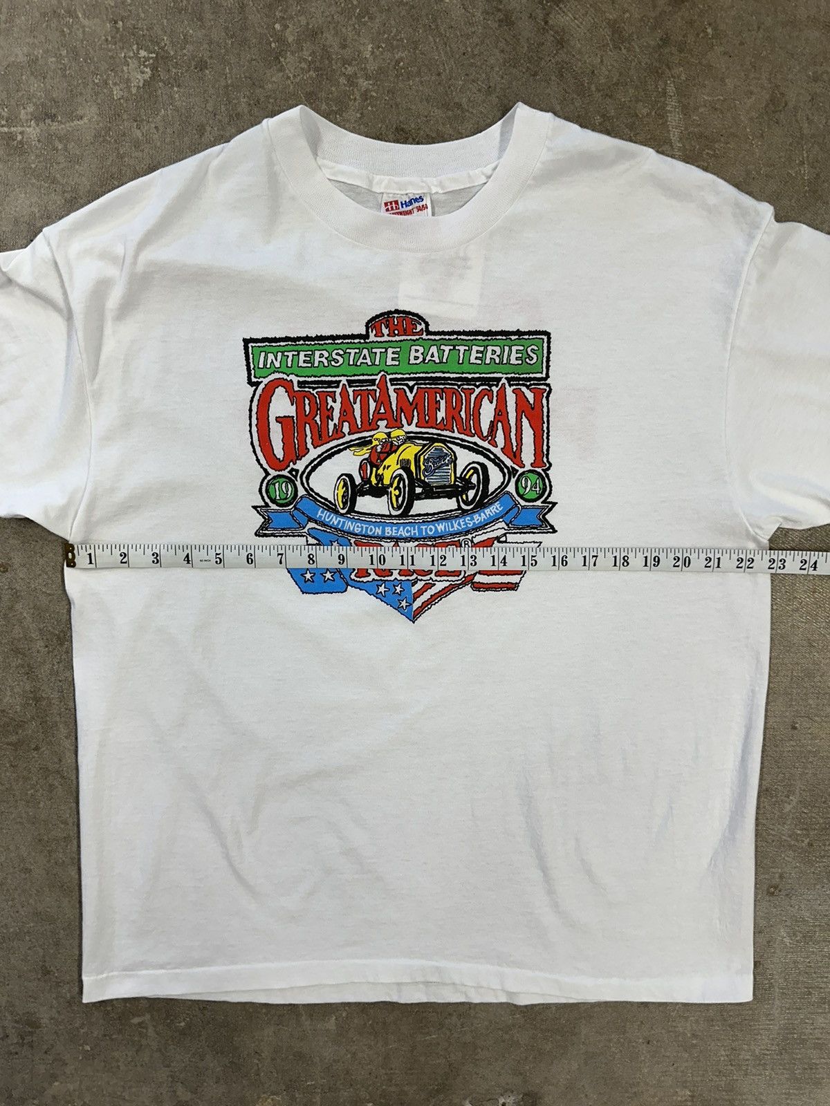 Hanes Vintage 90s Great American Race Racing T-Shirt Size US XL / EU 56 / 4 - 6 Thumbnail