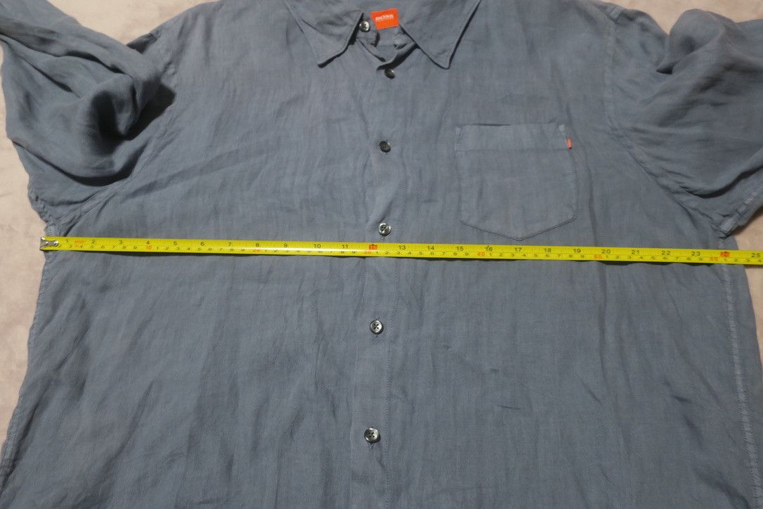 Hugo Boss Orange Label All Linen Button Shirt Size US XXL / EU 58 / 5 - 7 Thumbnail