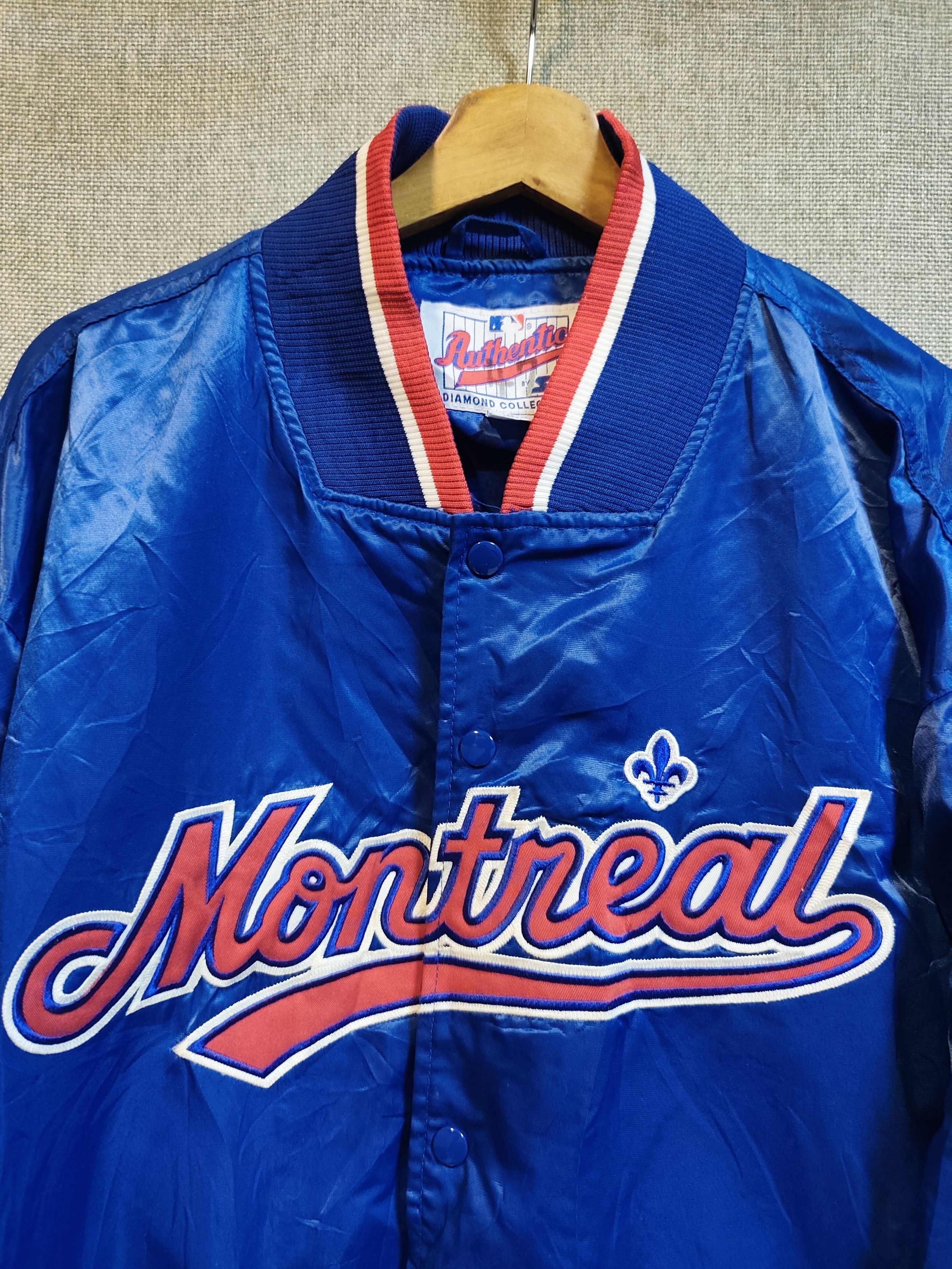 MLB Vtg Rare MLB Montreal Expos Blue Starter Satin Bomber Jacket Size US XXL / EU 58 / 5 - 3 Thumbnail