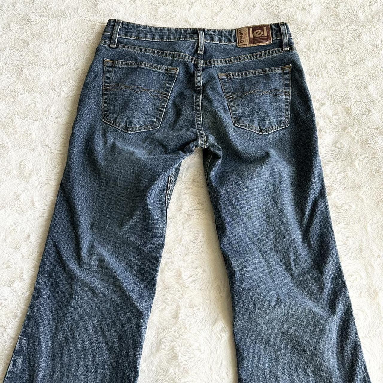L.E.I. Vintage LEI Jeans Womens Juniors 5 Blue Bootcut Y2K Mid Rise Size 28" / US 6 / IT 42 - 6 Thumbnail
