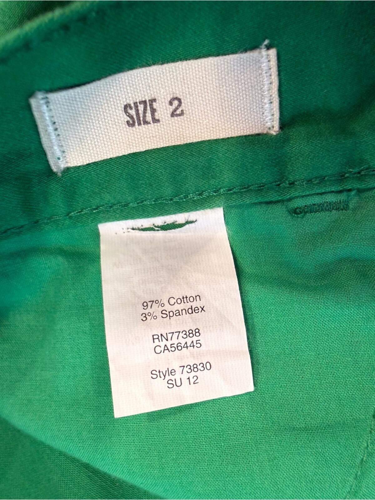 Madewell Madewell Skinny Ankle green pants zip button soft SZ 2 Size 26" / US 2 / IT 38 - 6 Thumbnail