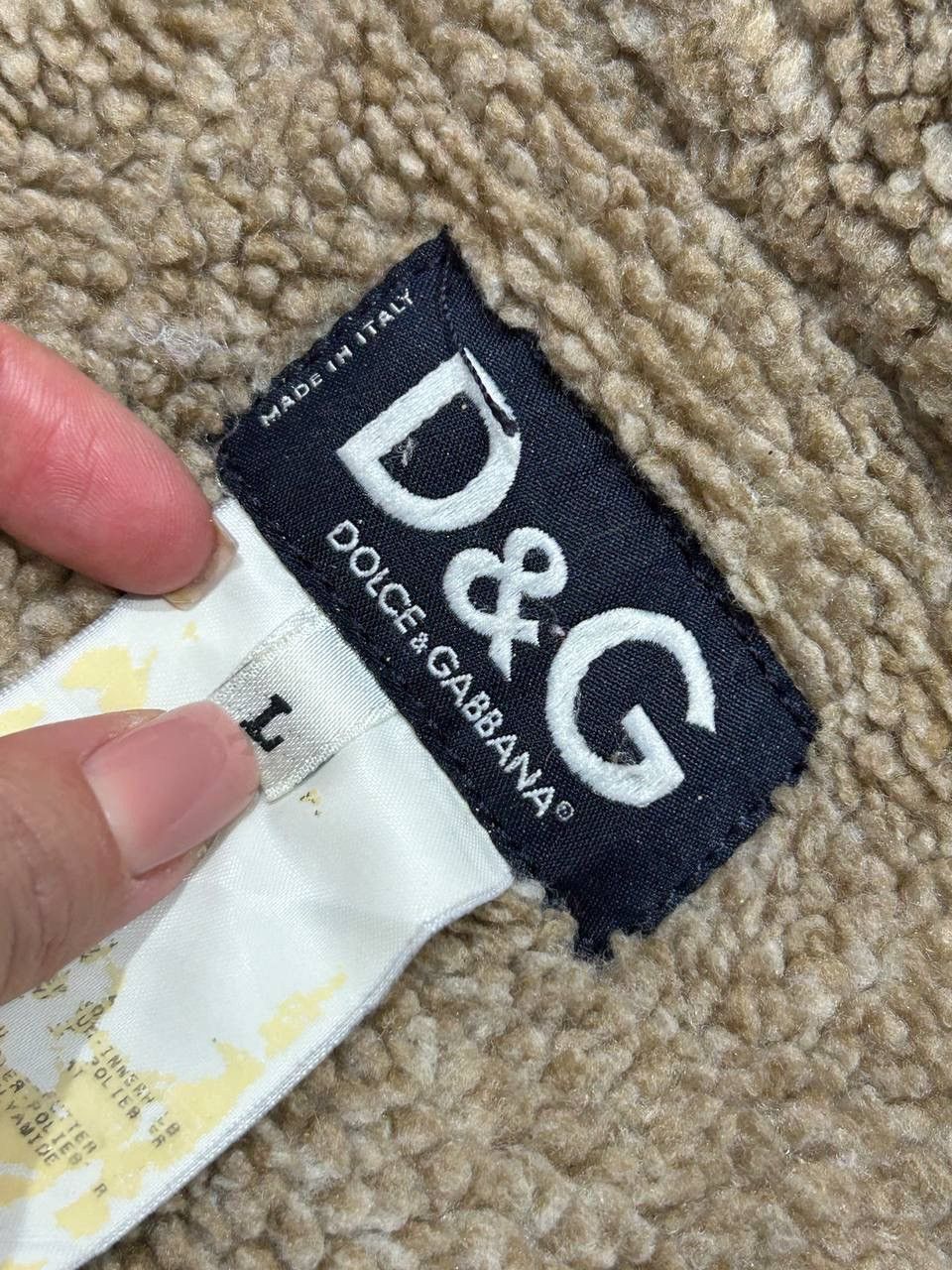 Dolce & Gabbana Vintage Dolce Gabbana Denim Jacket Sherpa Y2K Size L / US 10 / IT 46 - 11 Thumbnail