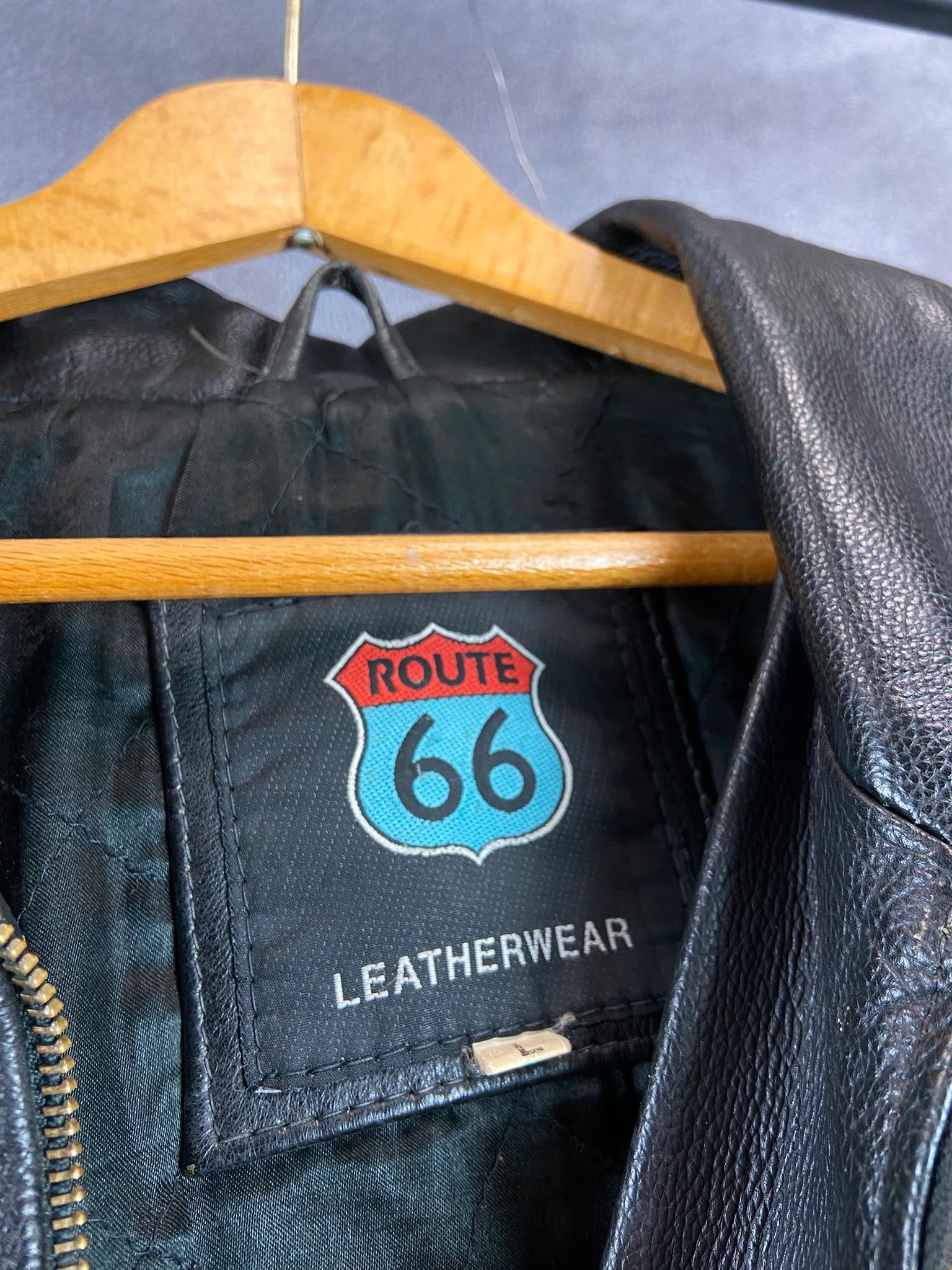 Route 66 Route 66 Oversized Leather Jacket Black Y2K Size US L / EU 52-54 / 3 - 3 Thumbnail