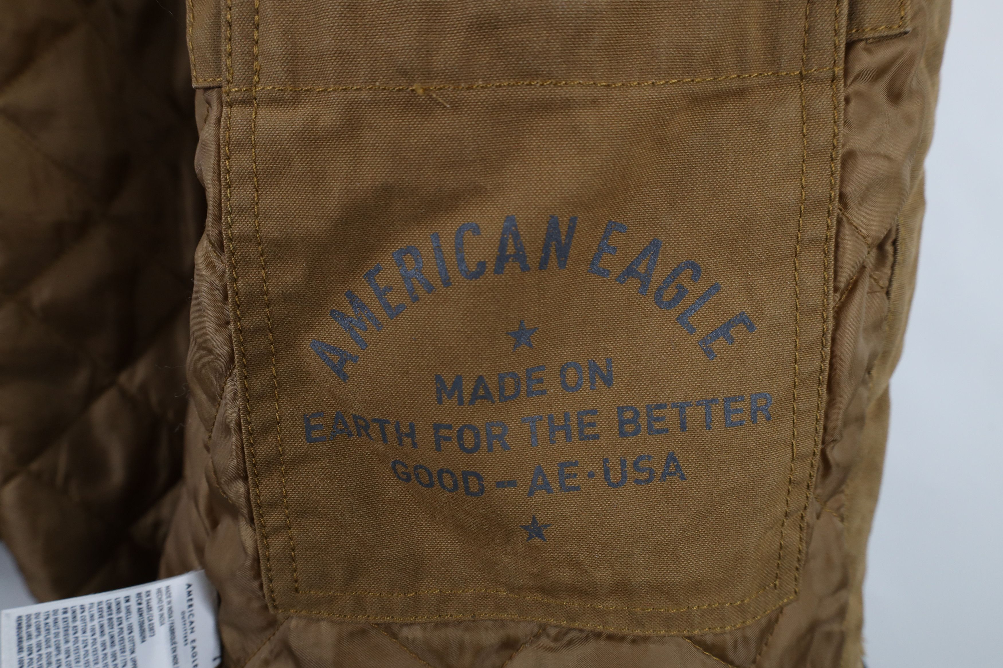 American Eagle Outfitters × Vintage Vintage American Eagle Outfitters Lined Waxed Canvas Jacket Size US S / EU 44-46 / 1 - 11 Thumbnail