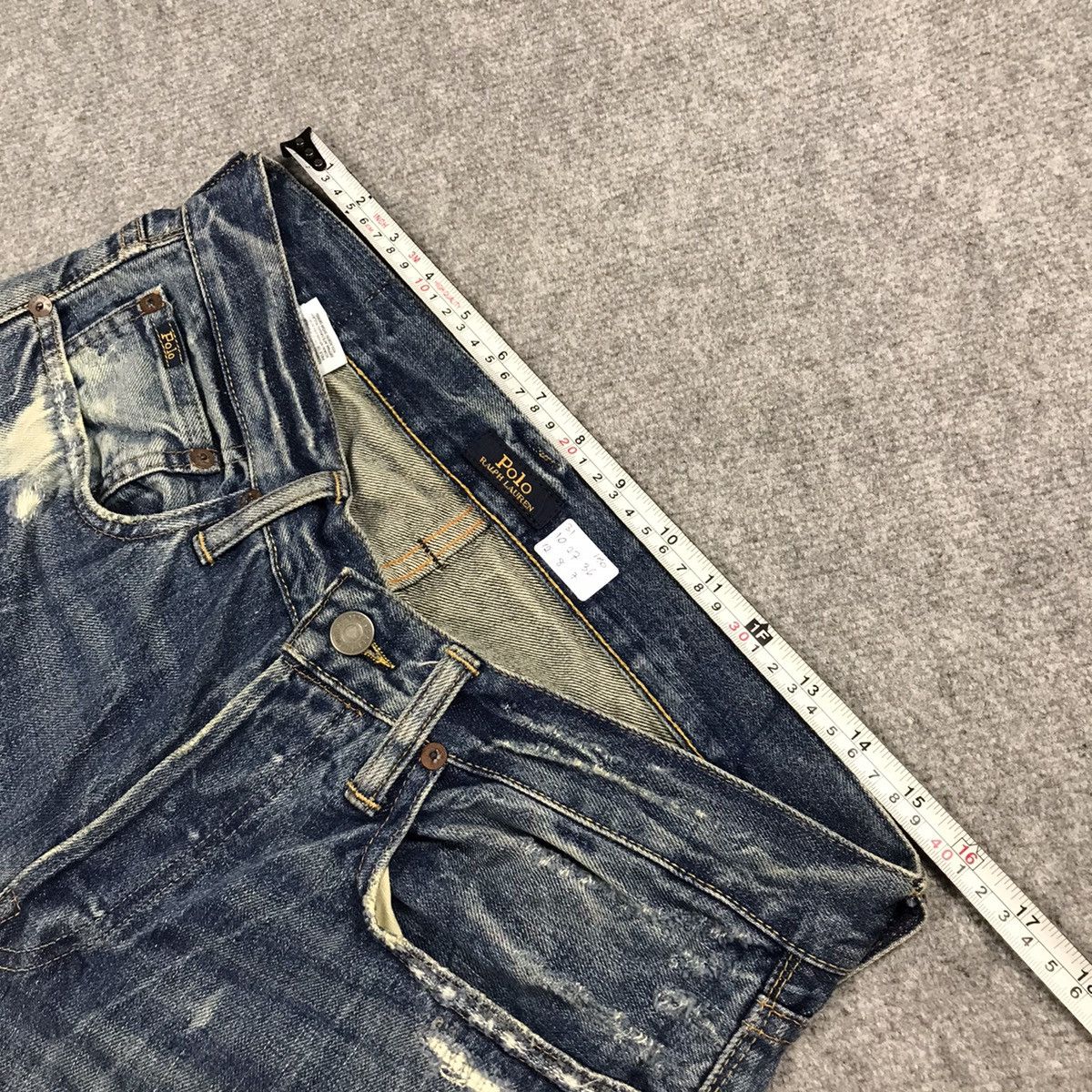 Japanese Brand × Polo Ralph Lauren POLO RALPH LAUREN PATCHWORK DISTRESSED DENIM PANTS Size US 31 - 16 Thumbnail