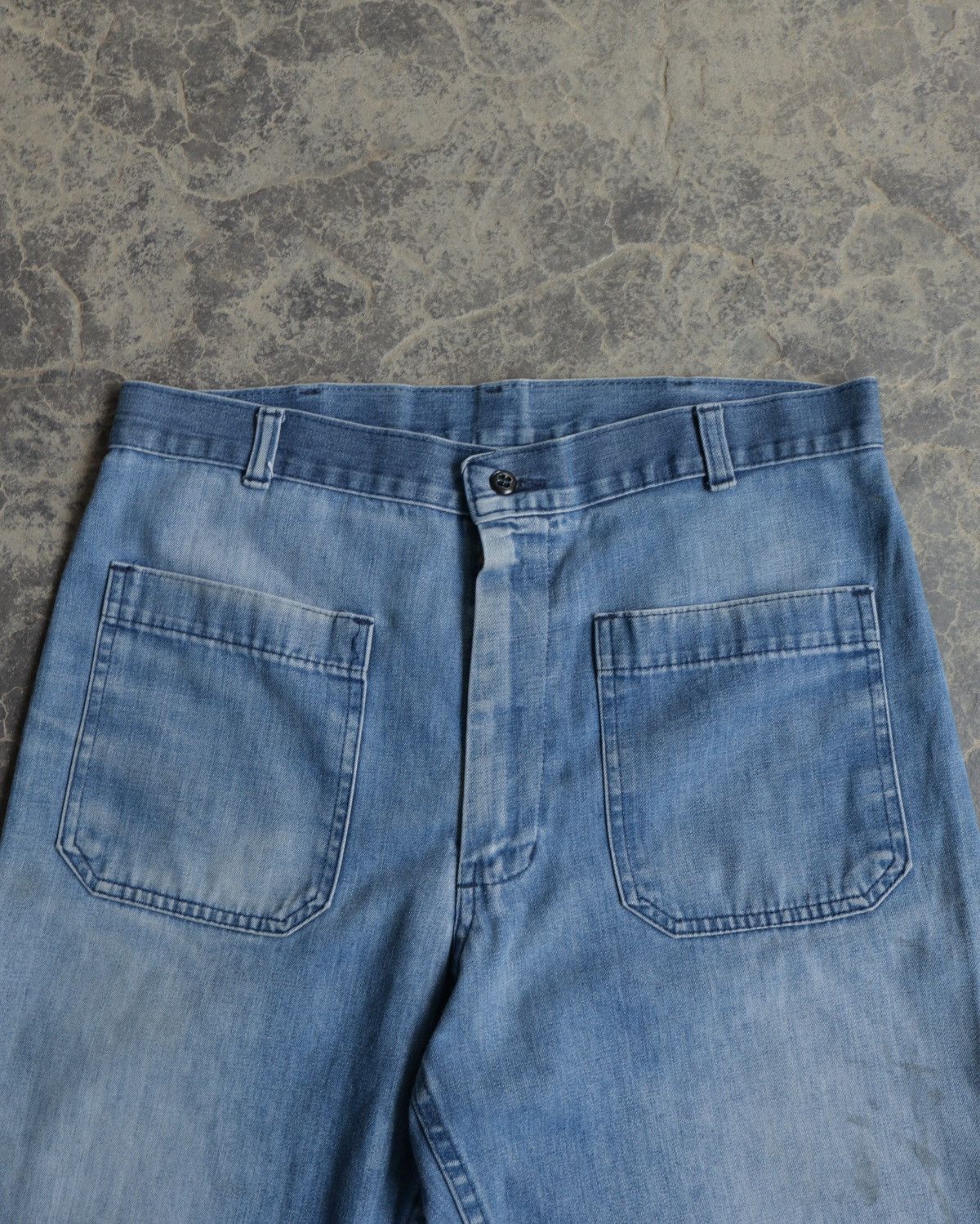 Vintage Vintage USN 70s True Americana Flare Sailor Light Pants Size US 32 / EU 48 - 2 Thumbnail