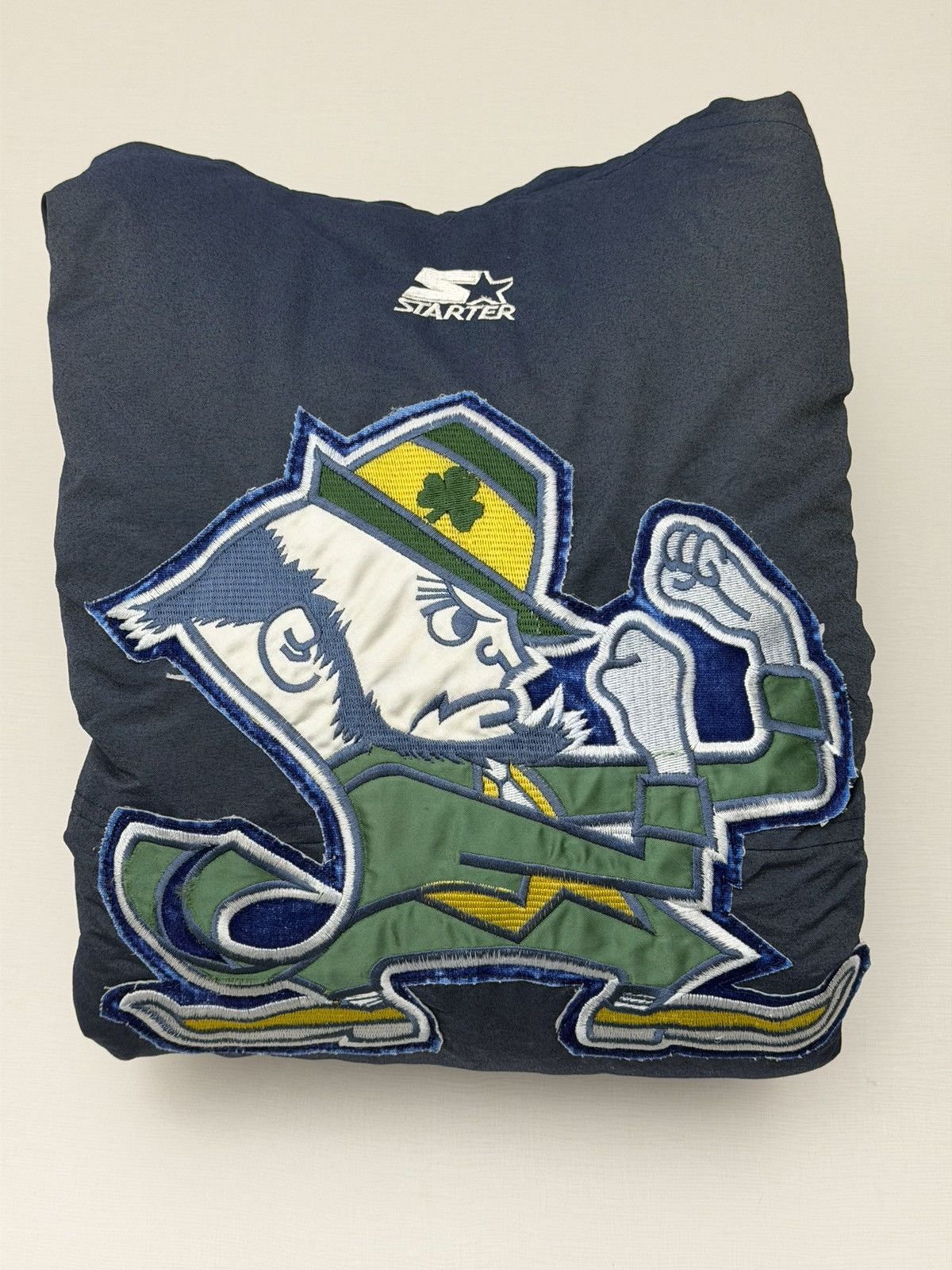 Starter Vintage 90s Notre Dame Fighting Irish Starter Puffer Jacket Size US M / EU 48-50 / 2 - 2 Thumbnail