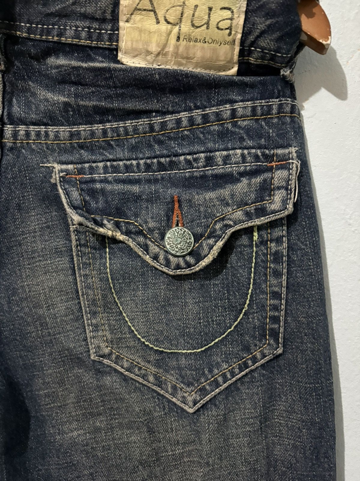 Japanese Brand Aqua Streetwear Flared Denim Size US 32 / EU 48 - 16 Thumbnail