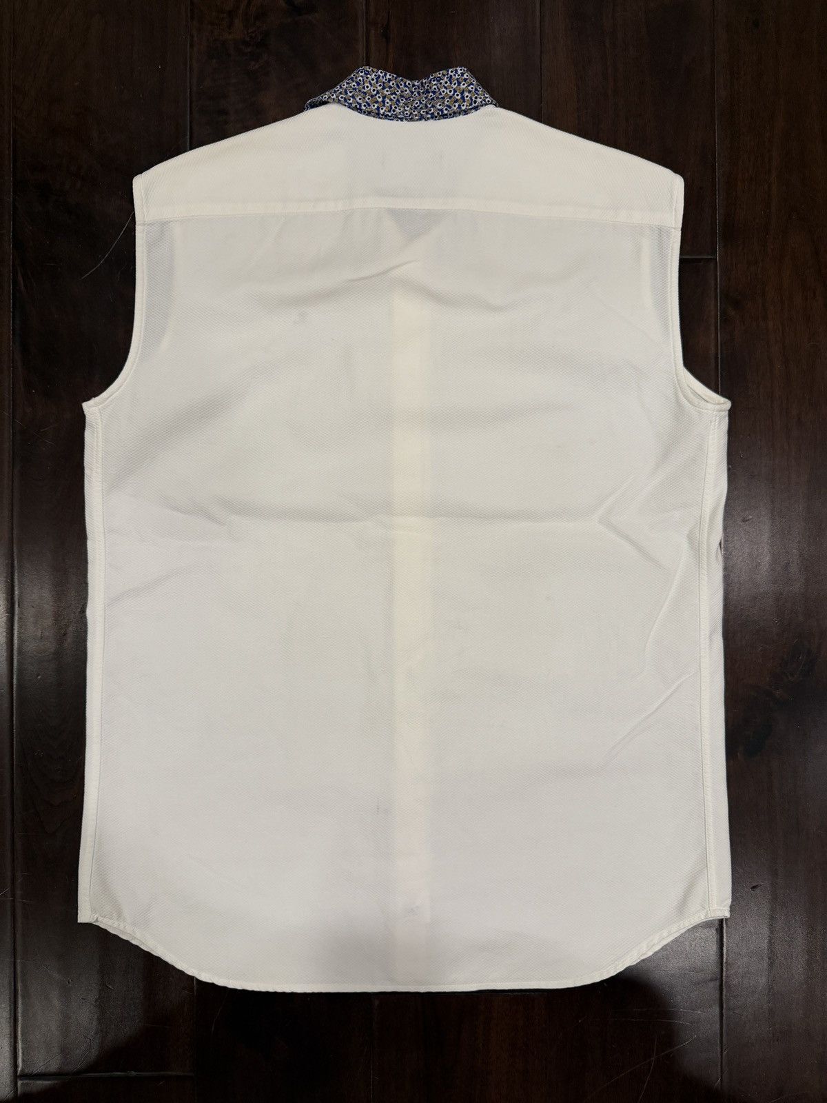 Raf Simons Raf Simons Oversized Sleeveless Shirt With Floral Collar Size US L / EU 52-54 / 3 - 4 Thumbnail