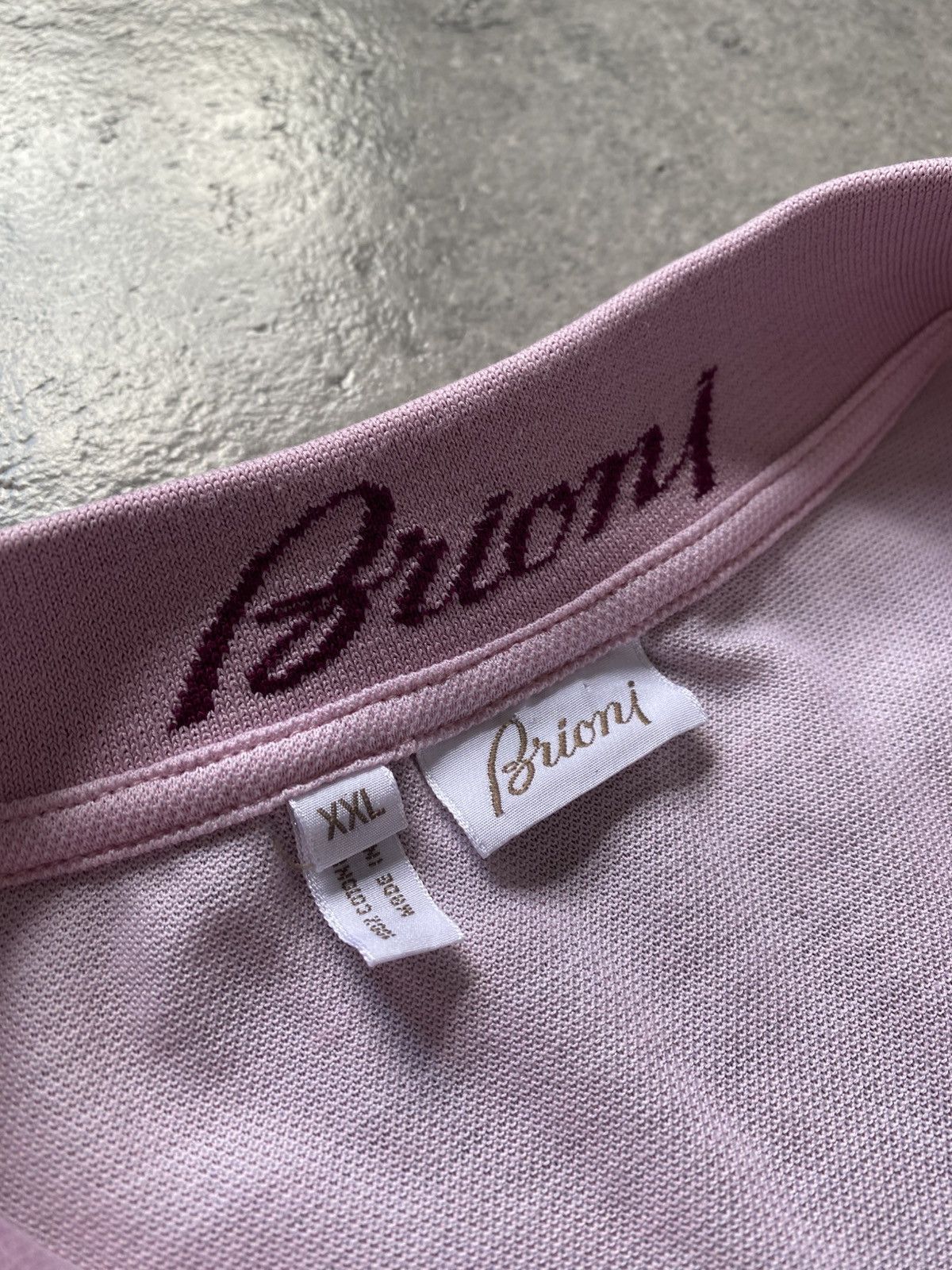 Brioni Brioni Pink/Purple Soft Cotton Polo Tee T-Shirt Size US XXL / EU 58 / 5 - 3 Thumbnail