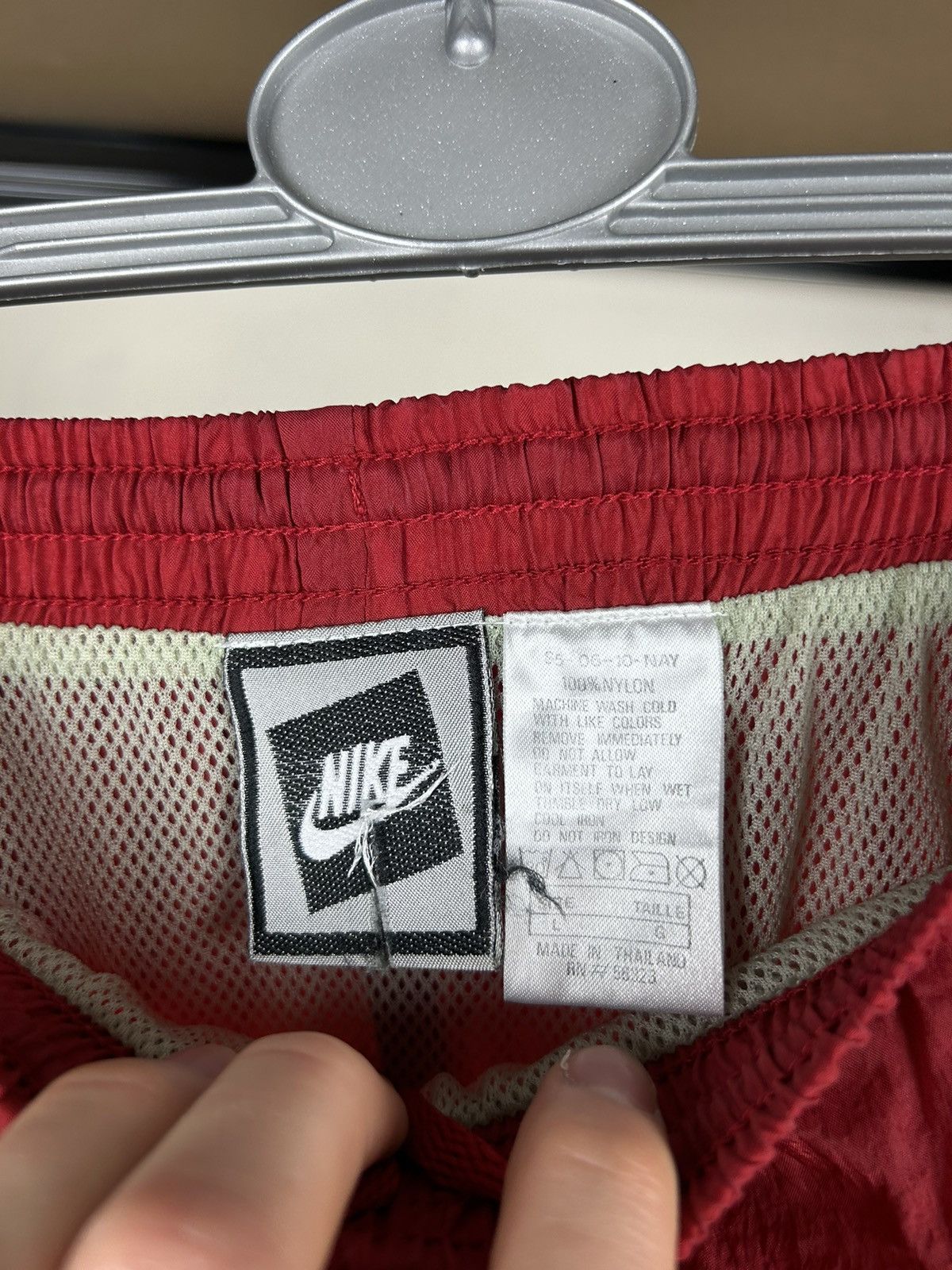 Nike × Vintage Vintage 90s Nike Nylon Shorts Size US 33 - 6 Thumbnail