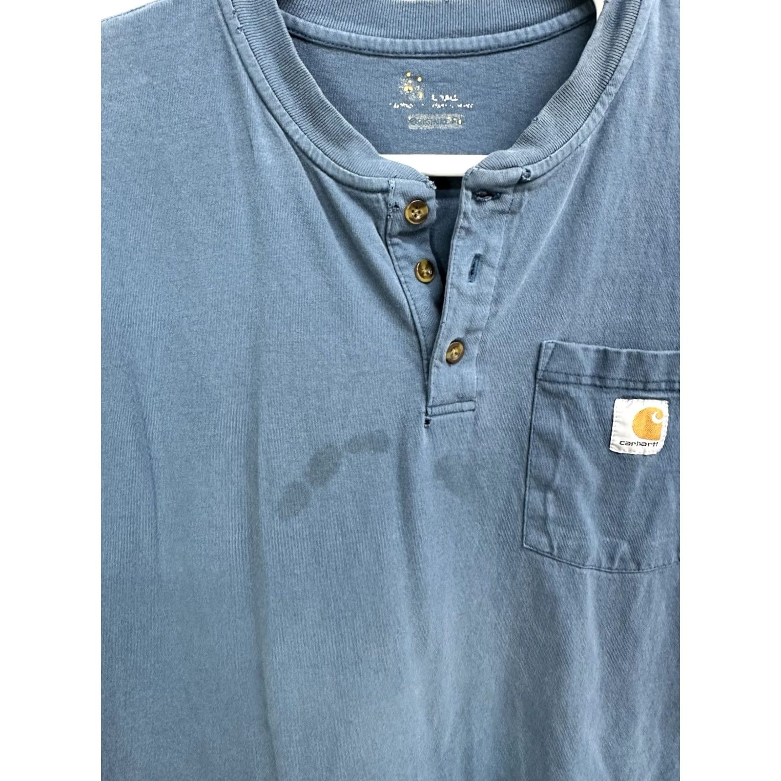 Carhartt Carhartt K84 T-Shirt Henley Pocket Tee Original Fit Large Tall Blue Mens Size US L / EU 52-54 / 3 - 4 Thumbnail