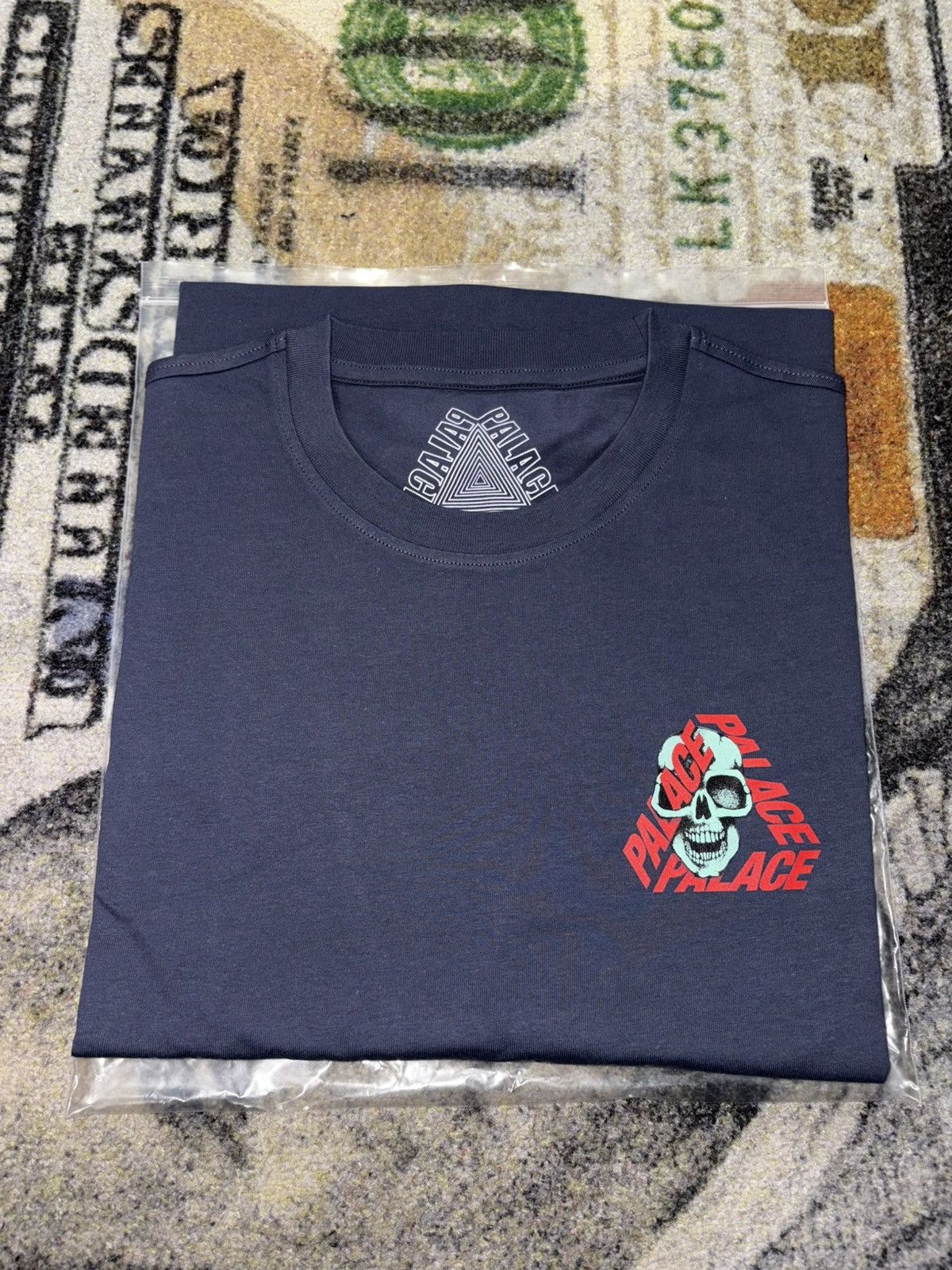 Palace Palace P3 Skull Tri Ferg T-Shirt Navy Size US XXL / EU 58 / 5 - 1 Thumbnail