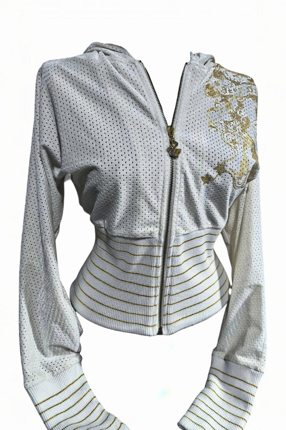 Hysteric Glamour rocawear crop swag baddie zip hoodie fitted glitter bling Size M / US 6-8 / IT 42-44 - 2 Thumbnail
