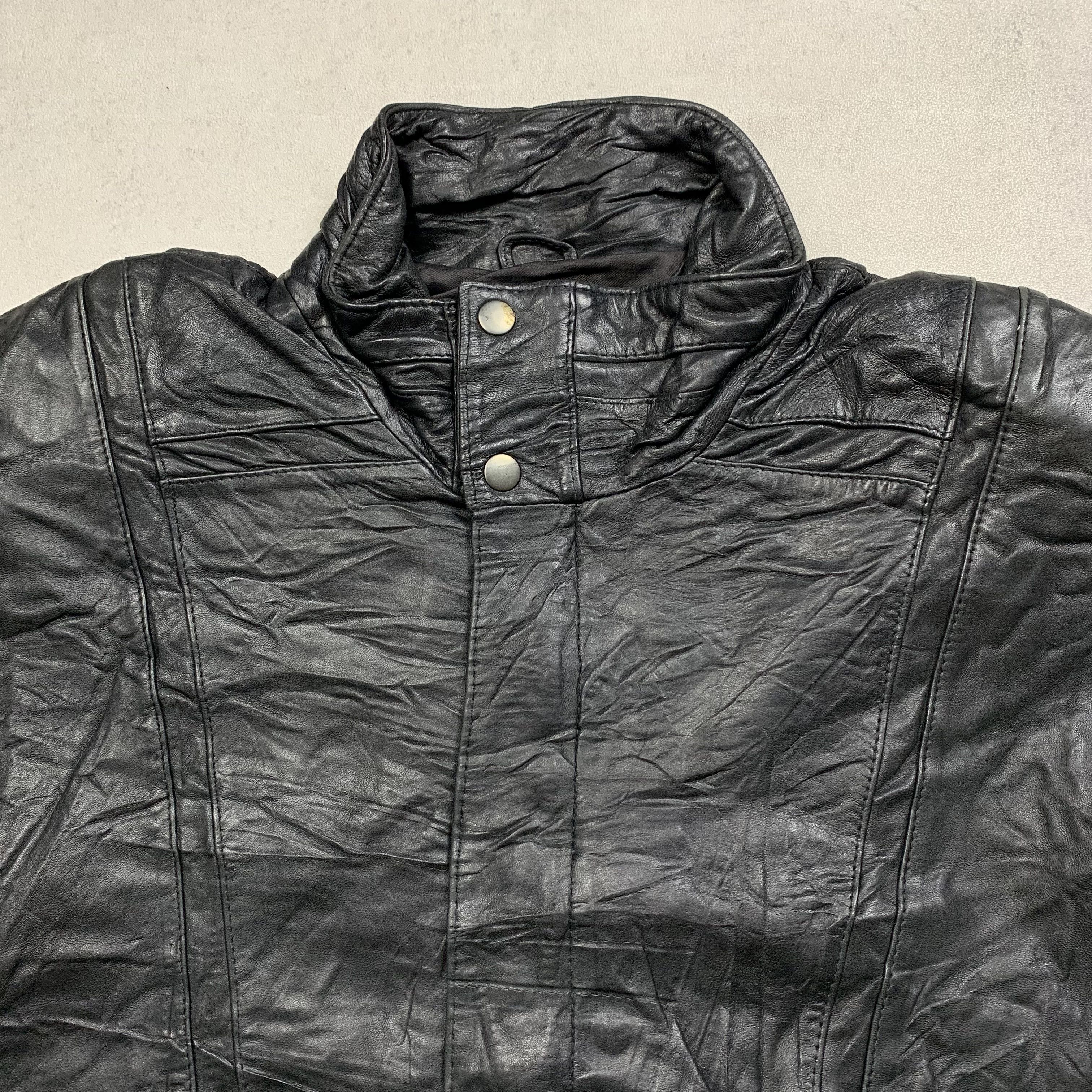 Genuine Leather Vintage Genuine Real Leather Bomber Jacket High Quality Rock Size US M / EU 48-50 / 2 - 4 Thumbnail