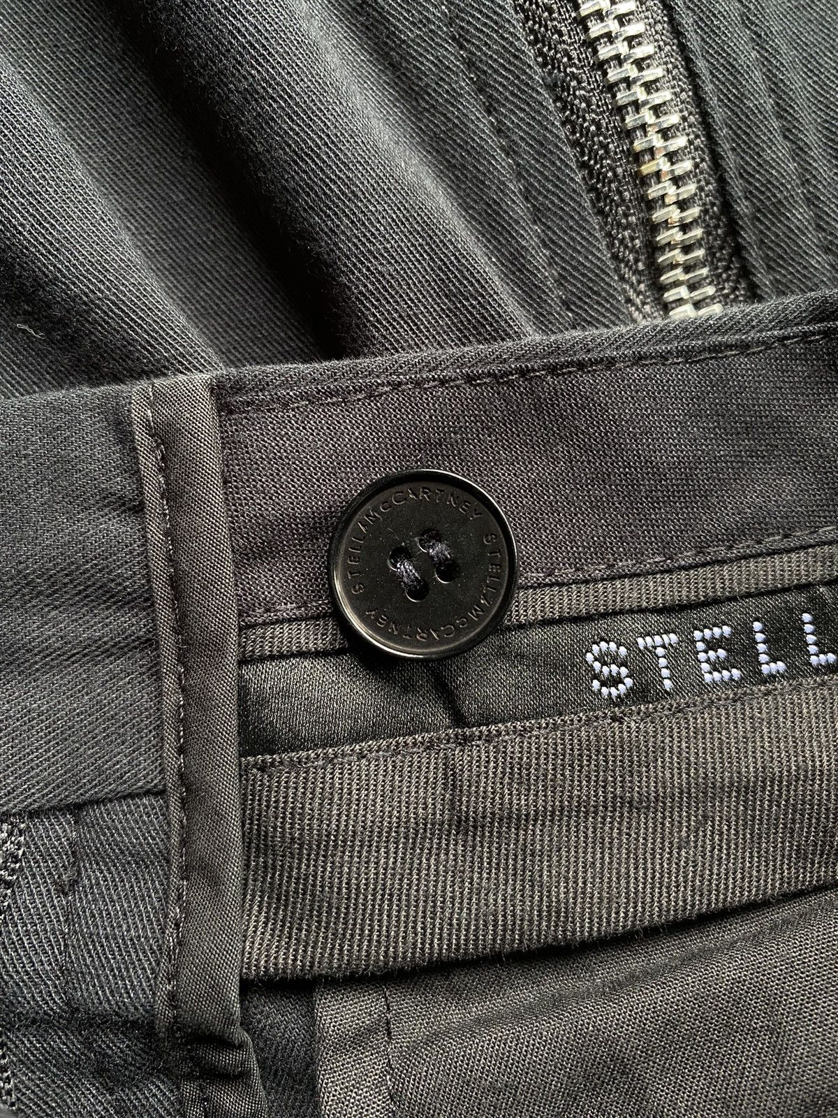 Stella McCartney STELLA/MCCARTNEY Black Cargo Pants with Zipper Pockets Size 29" - 4 Thumbnail