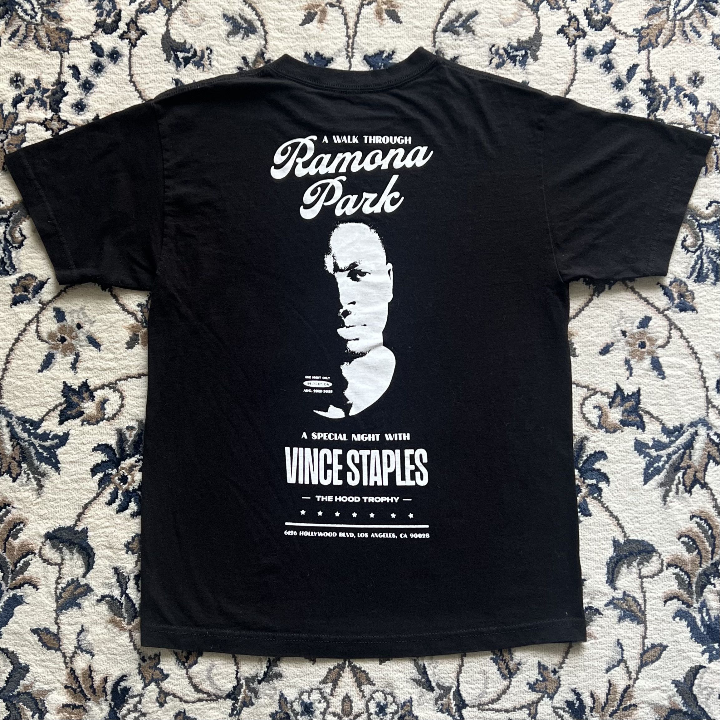 Band Tees Vince Staples: A Walk Through Ramona Park Black Tee Size US M / EU 48-50 / 2 - 2 Thumbnail