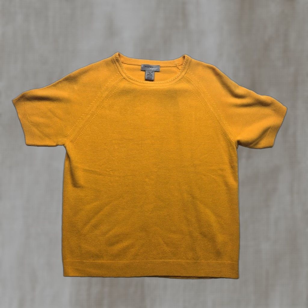Vintage VINTAGE Moda Orange Short Sleeve Sweater Adult Women's Medium Acrylic Cotton Knit Size XS / US 0-2 / IT 36-38 - 1 Thumbnail