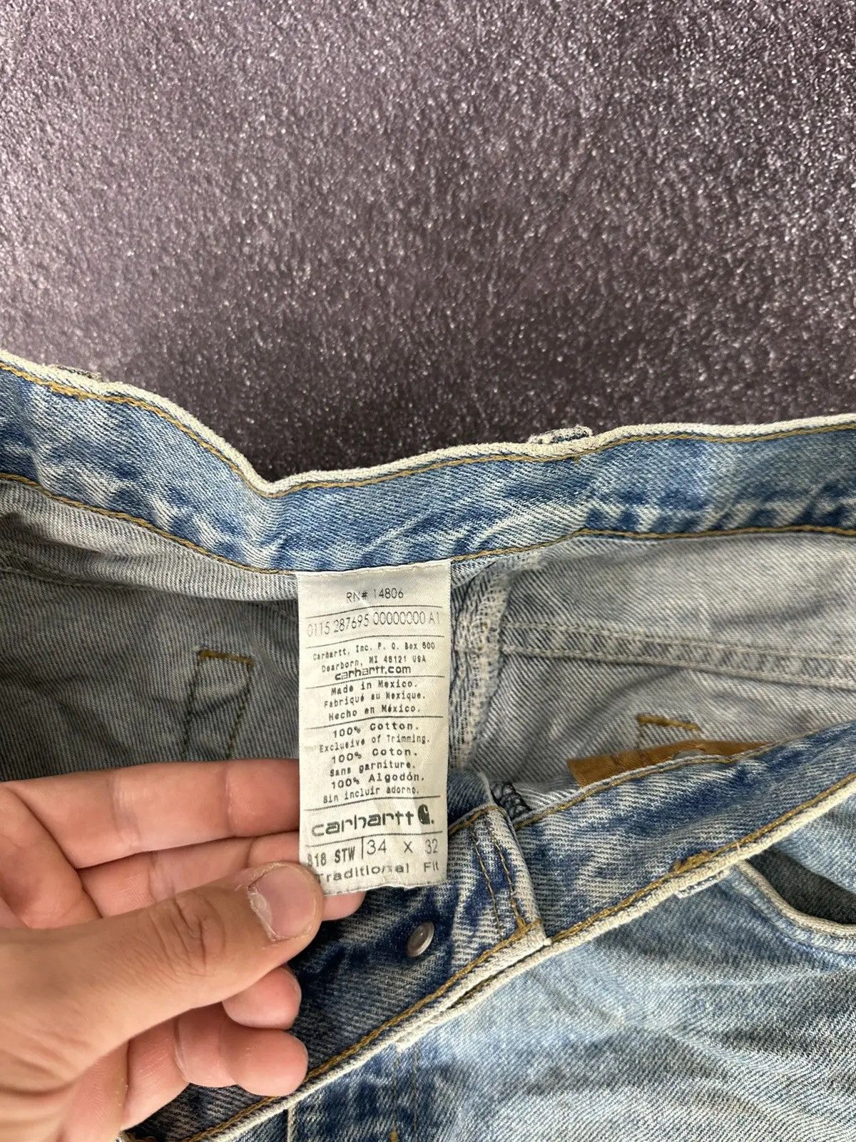 Carhartt × Vintage Vintage Carhartt Traditional Fit Blue Denim Work Hype Jeans Size US 34 / EU 50 - 10 Thumbnail