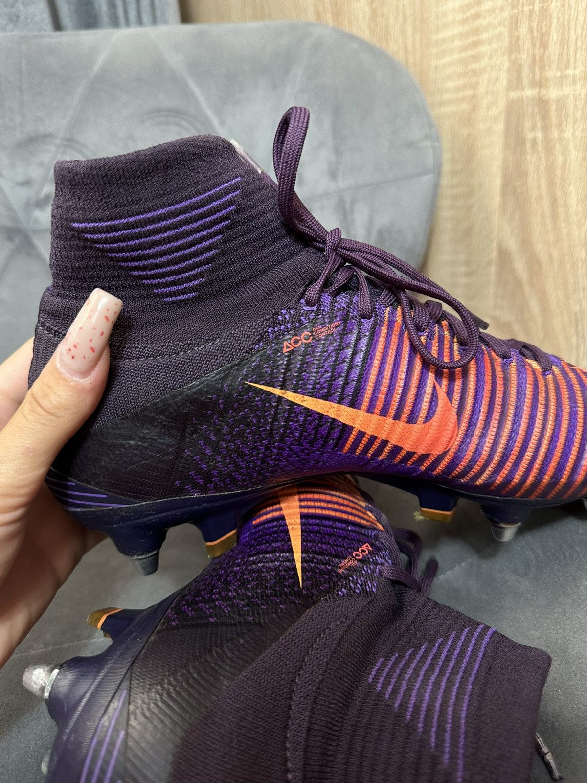 Nike Mens Boots Nike Mercurial Superfly V Sg-Pro MadeinItaly 2016 Size US 6.5 / EU 39-40 - 6 Thumbnail